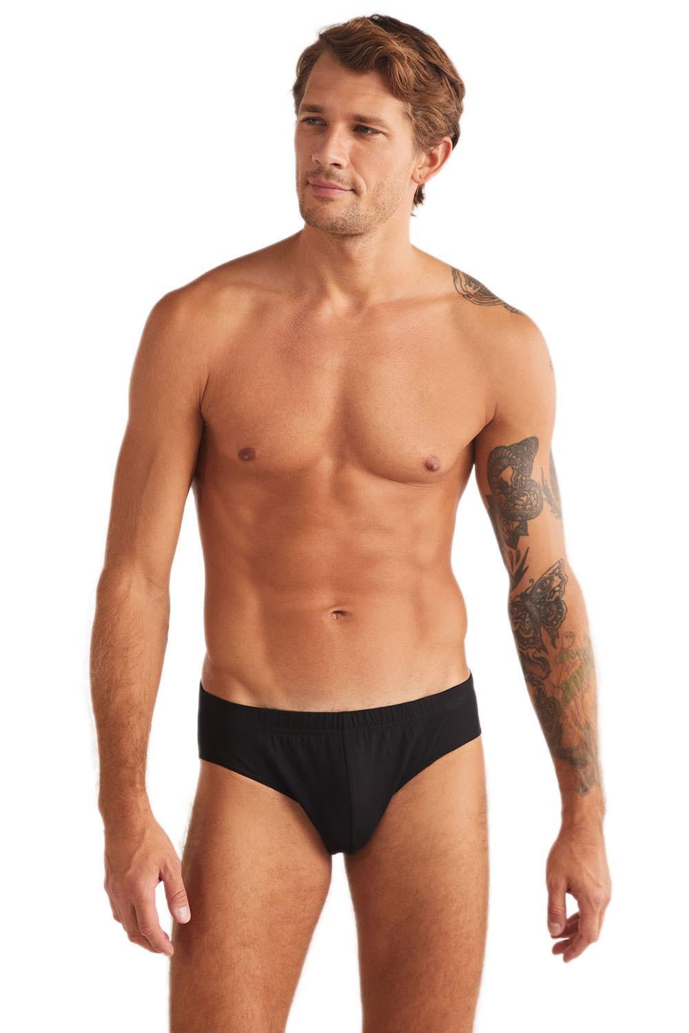 Kom Paul Pamuklu Basic 2'li Siyah Erkek Slip