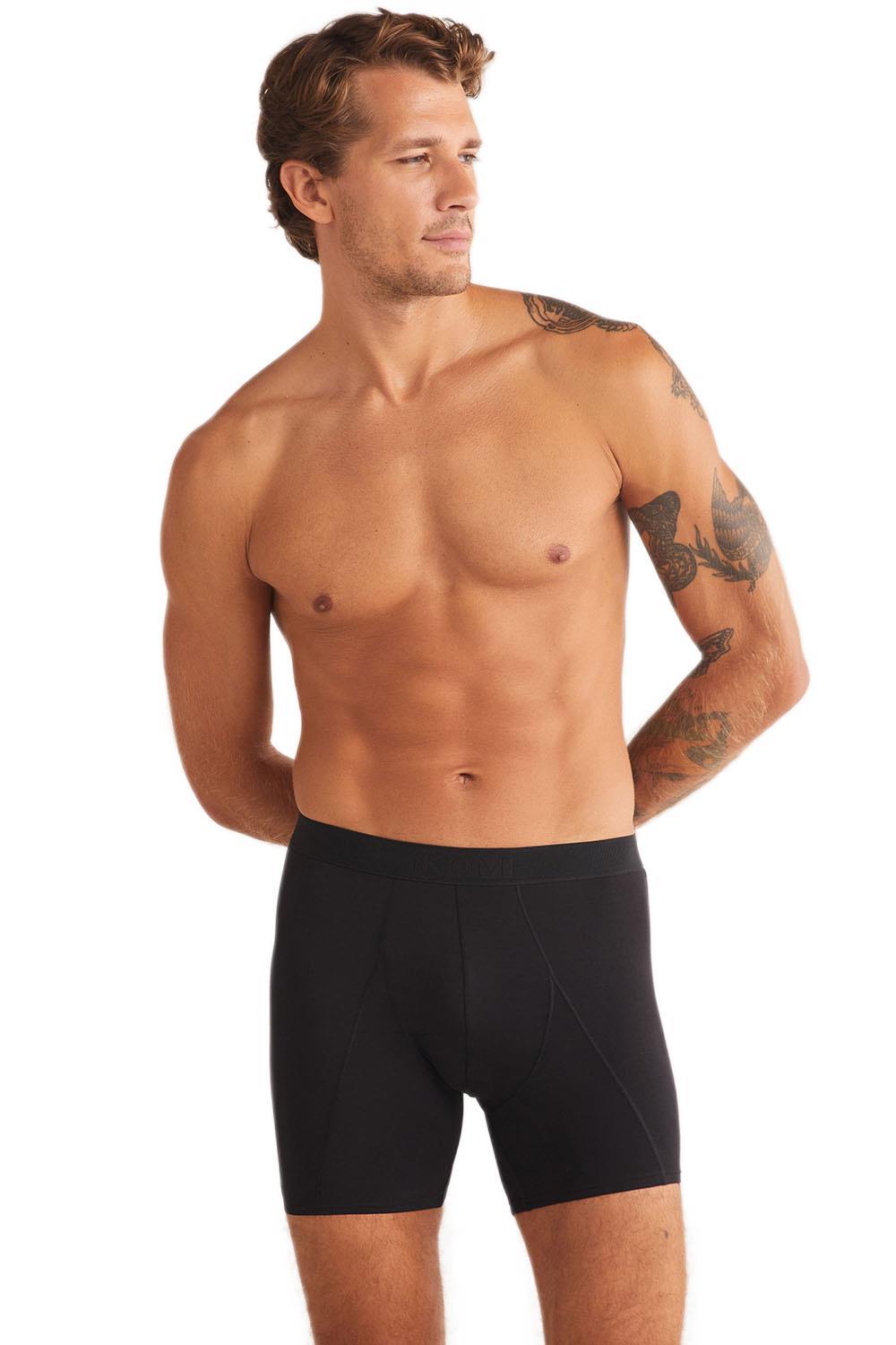 Kom Teo Pamuk Modal Erkek Siyah Boxer 