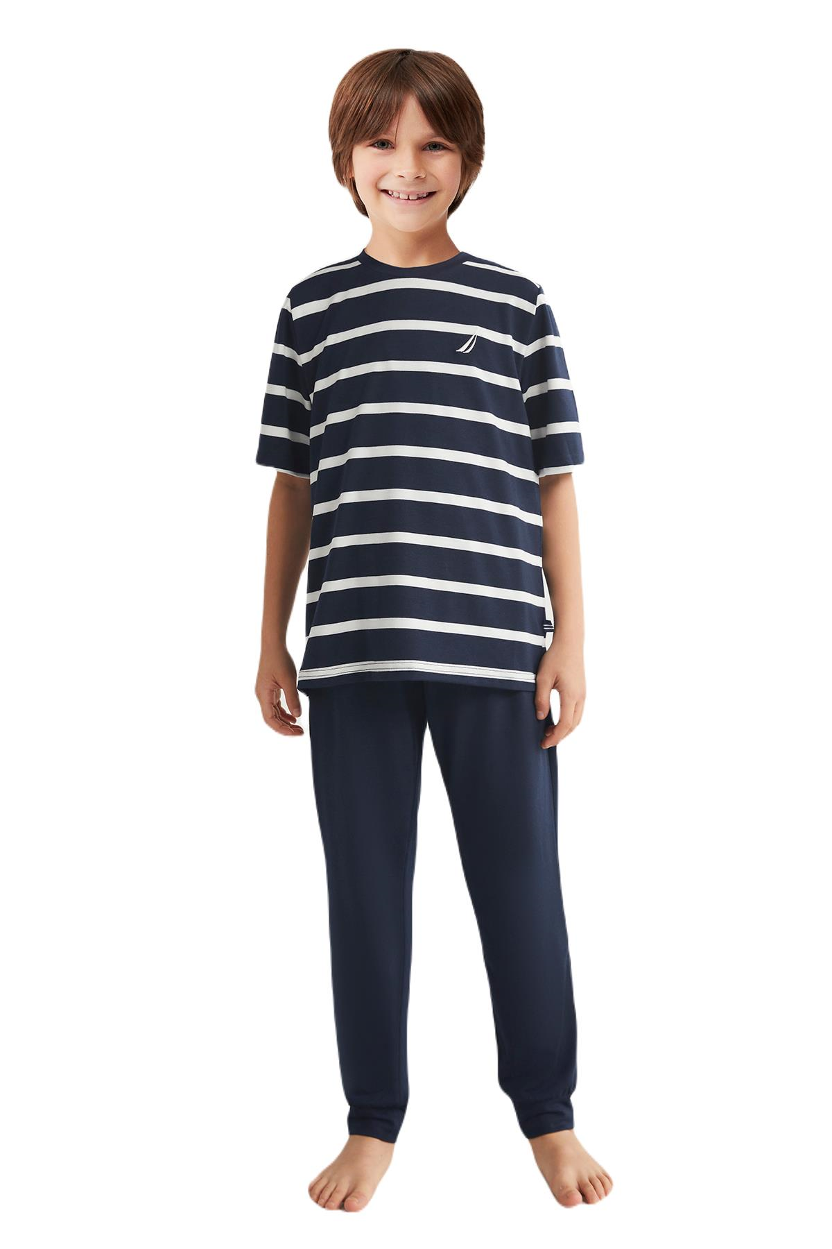 Nautica Erkek Çocuk Lacivert Pijama Takım 726