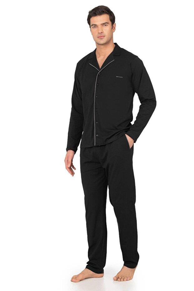 Pierre Cardin Erkek Siyah Pijama Takımı 6140