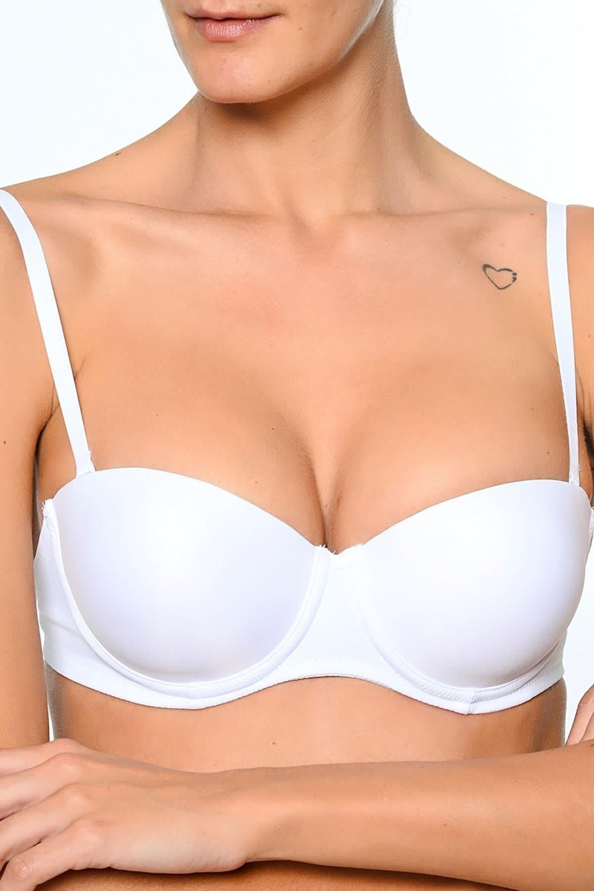 Pierre Cardin Kadın Balenli Straplez Şeffaf Askılı Destekli Micro Sütyen 6026