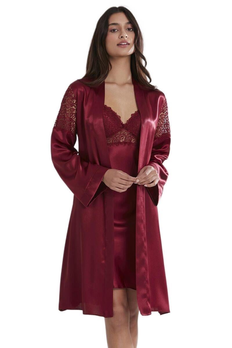 Pierre Cardin Kadın Bordo Saten Altılı Çeyiz Seti 6955
