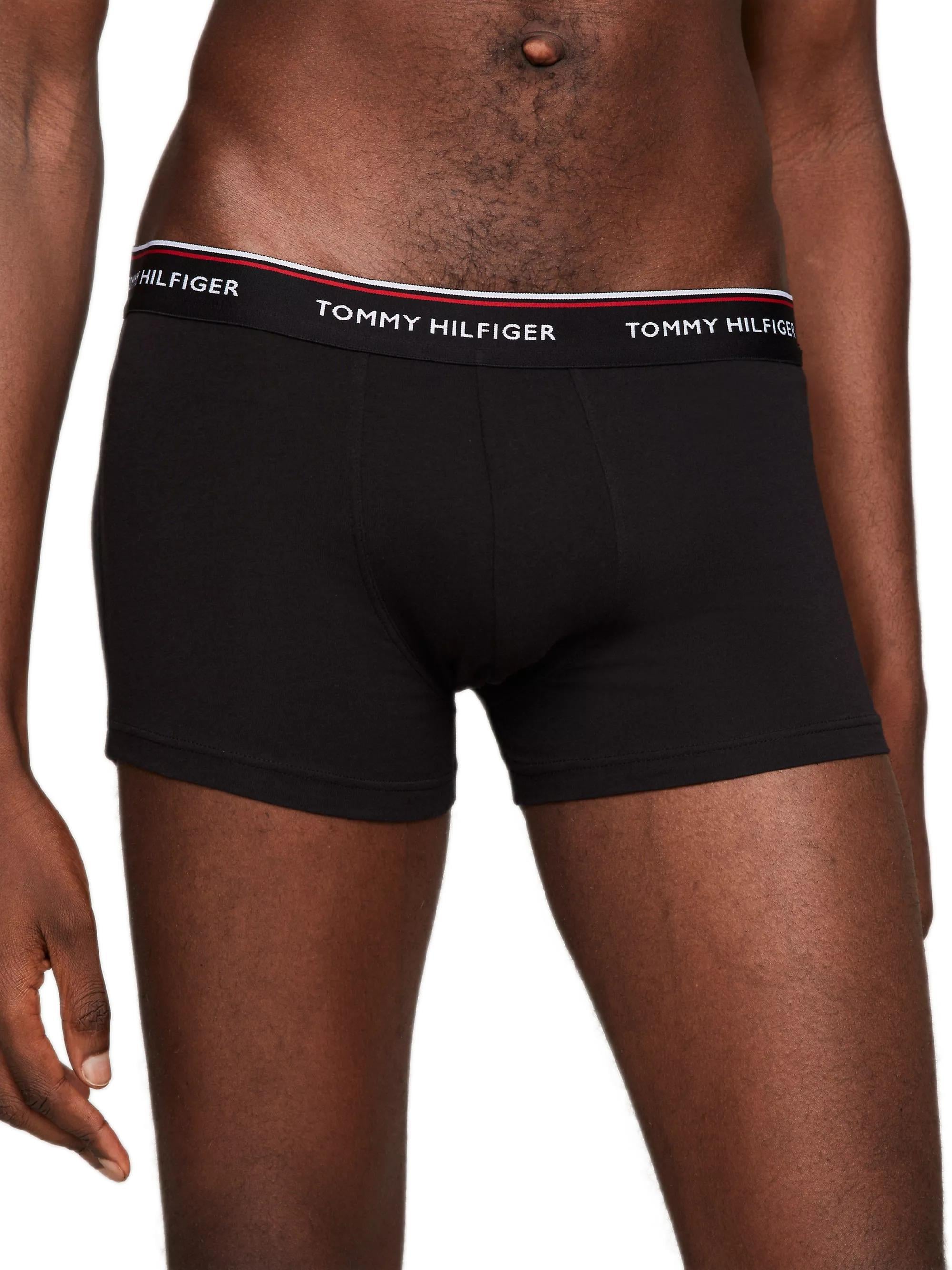 Tommy Hilfiger Erkek 3'lü Low Rise Siyah Boxer Trunk 