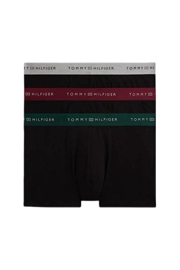 Tommy Hilfiger Erkek 3’lü Metalik Bel Bantlı Trunk Boxer UM0UM03411
