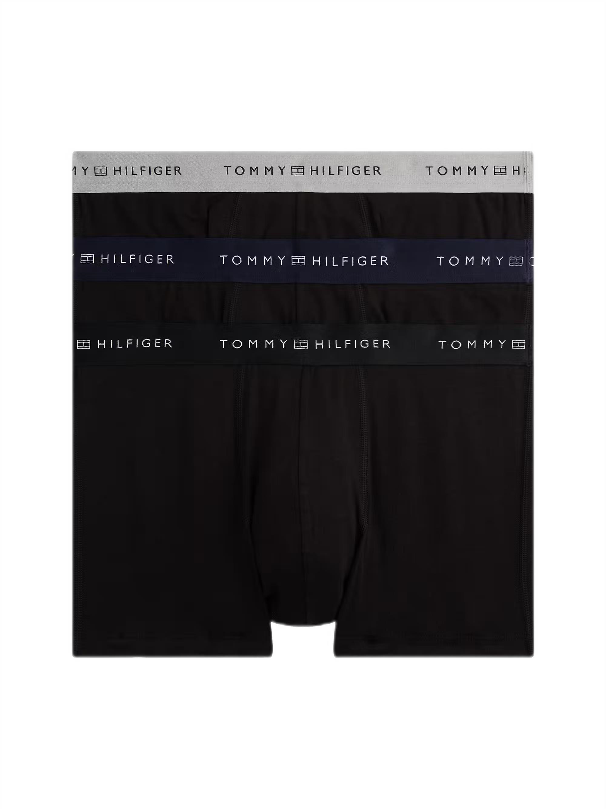 Tommy Hilfiger Erkek 3’lü Metalik Bel Bantlı Trunk Boxer UM0UM03411