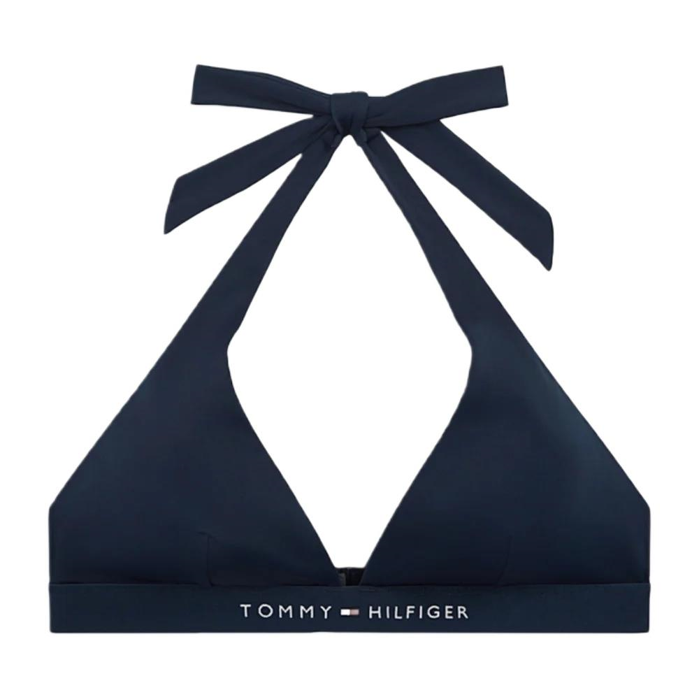 Tommy Hilfiger Kadın Mavi Boyundan Bağlamalı Bikini Üstü UW0UW06358