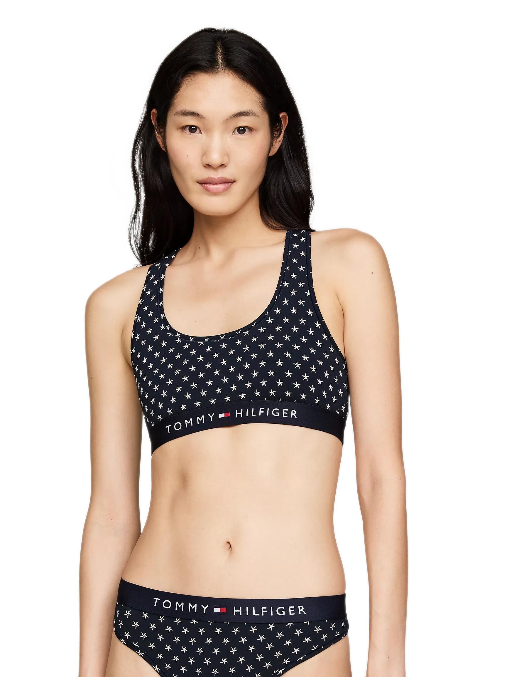 Tommy Hilfiger Kadın Mavi Unlined Bralet Print UW0UW04148