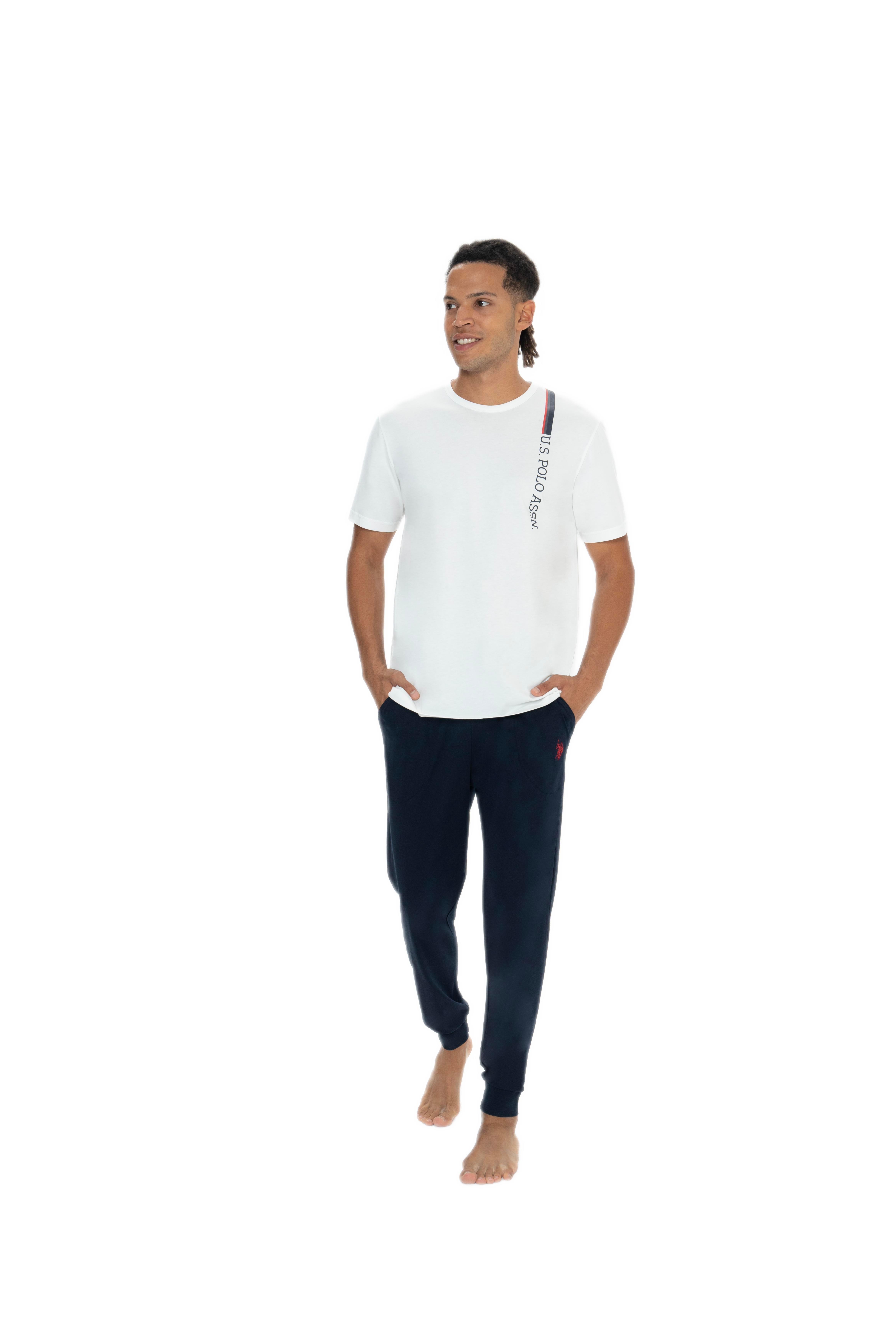 U.S. Polo Assn. Erkek Ekru Pijama Takım 18890