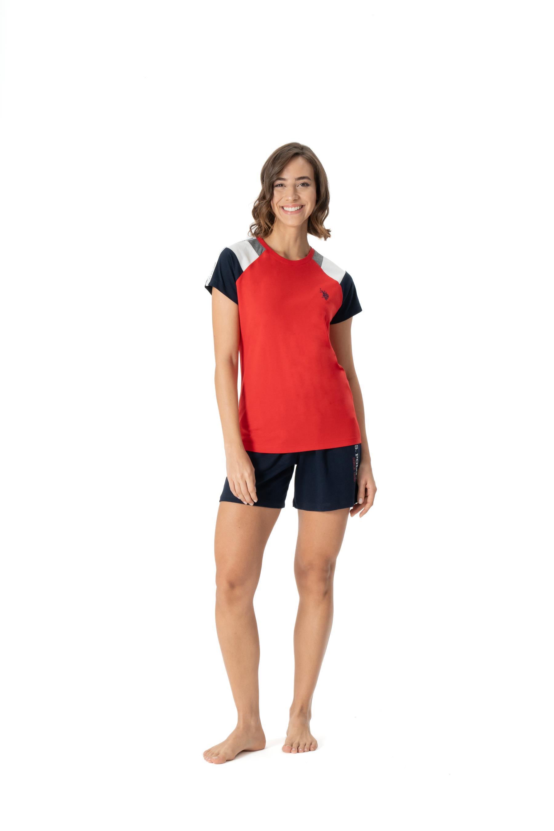 U.S. Polo Assn. Kadın Kırmızı Şort Takım 16988 