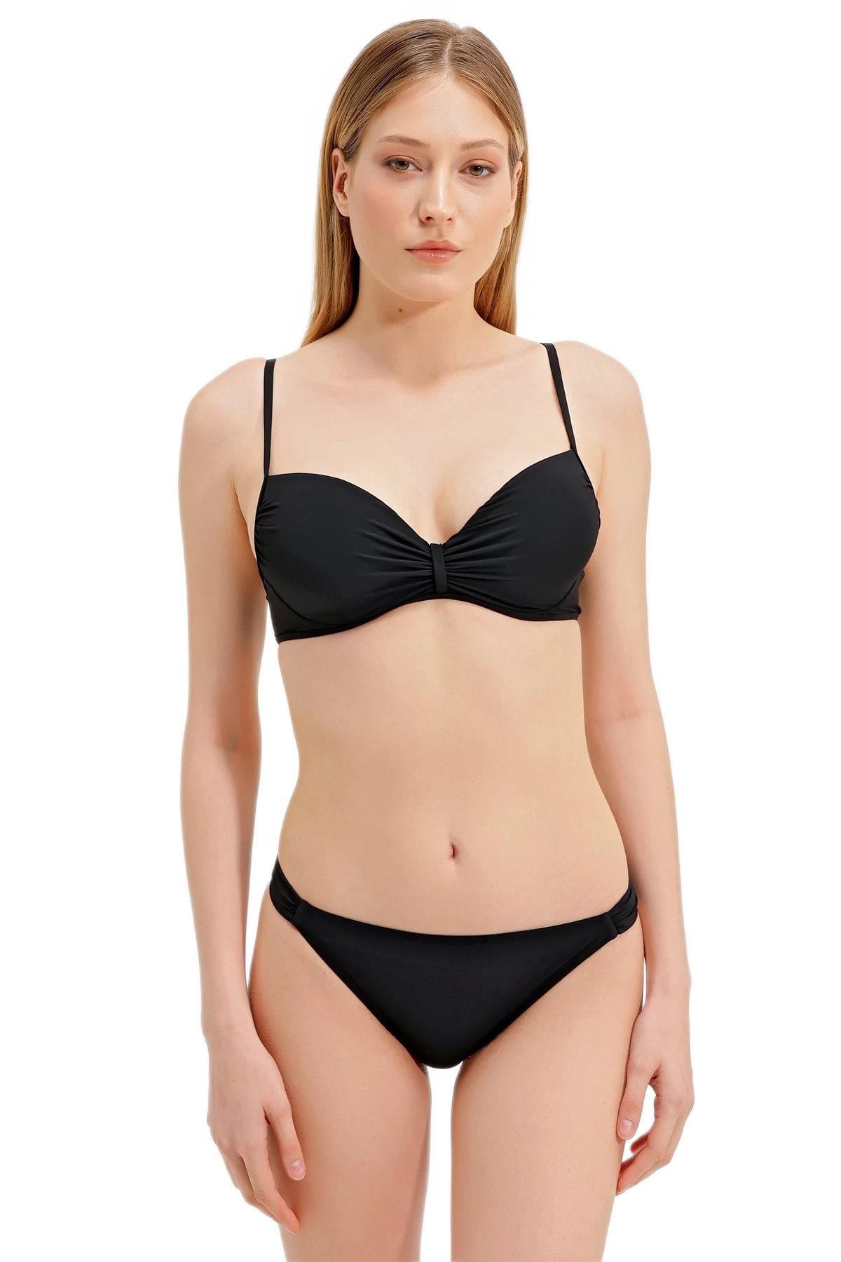 Zeki Kaplı Siyah Bikini Takım