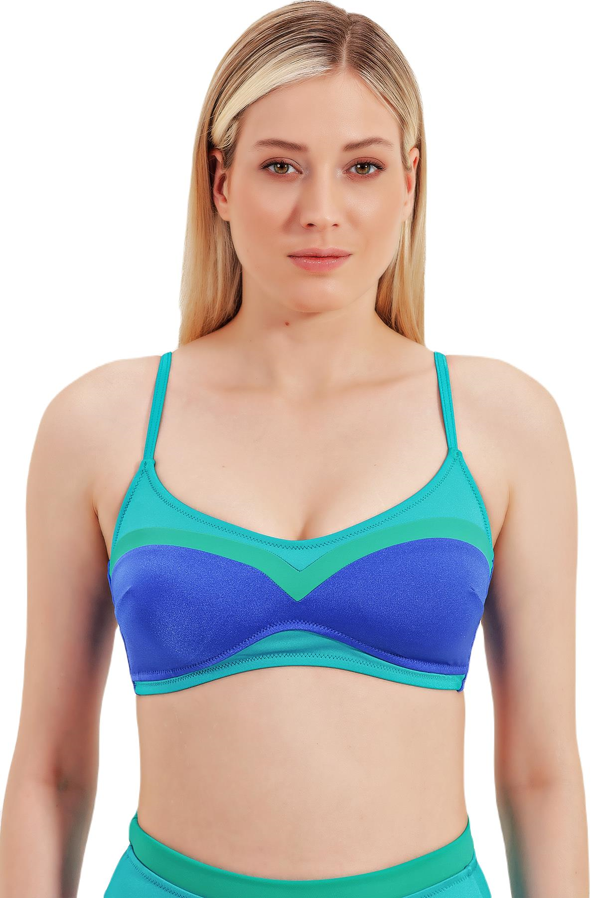 Zeki Mavi Bikini Üst 