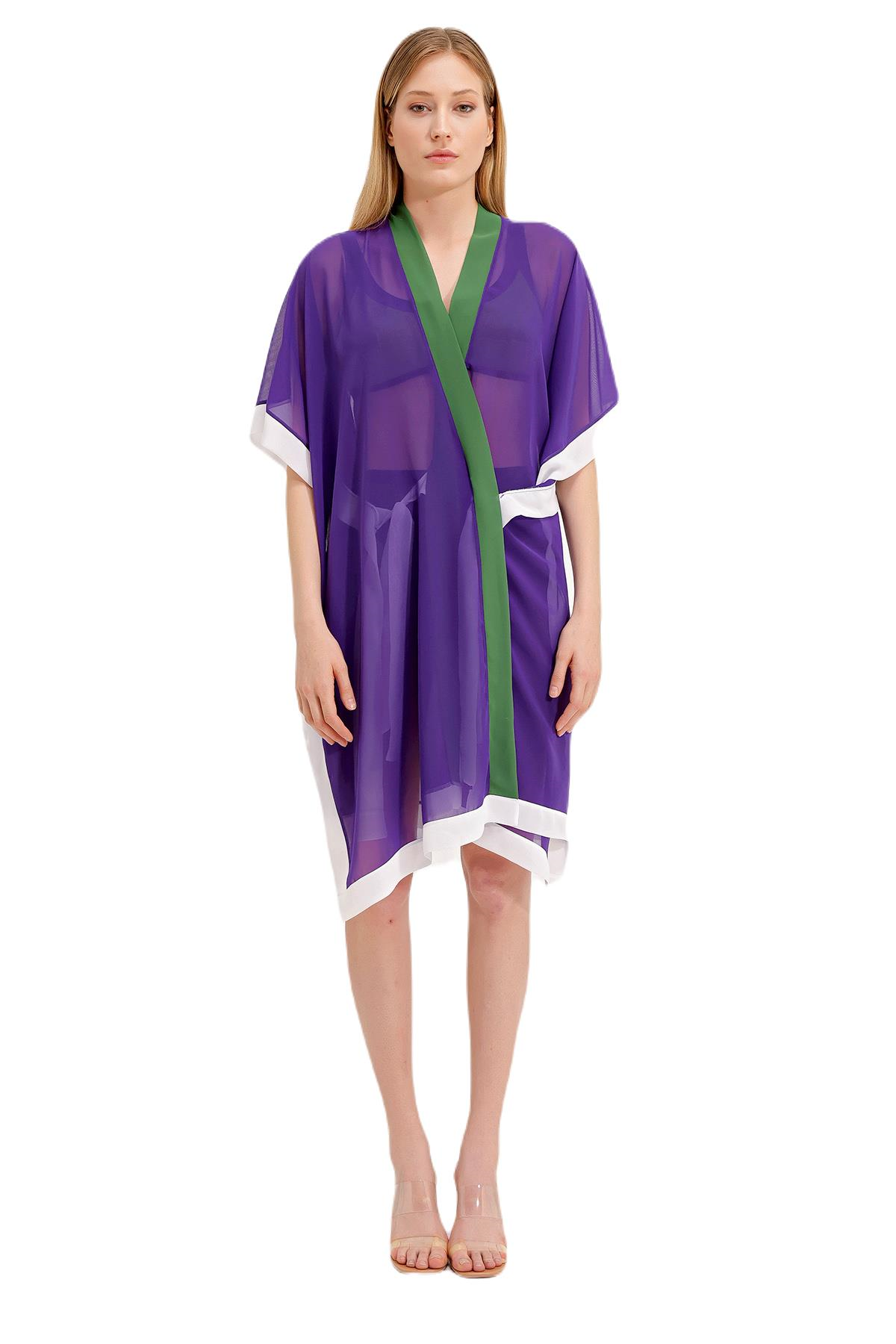 Zeki Şifon Mor Elbise 