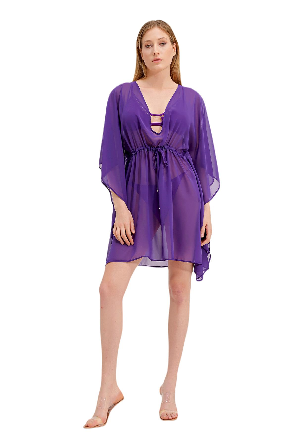 Zeki Şifon Mor Elbise 