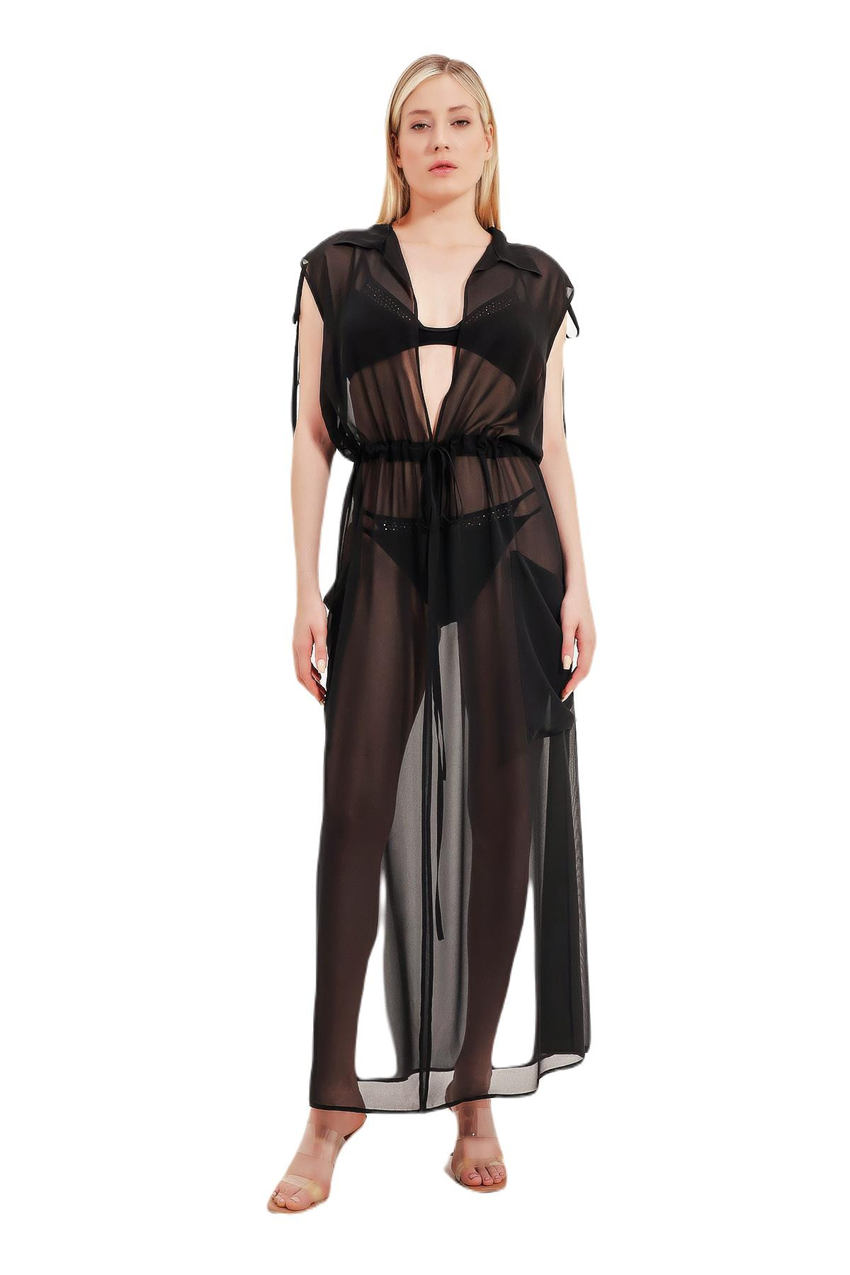 Zeki Şifon Siyah Elbise 