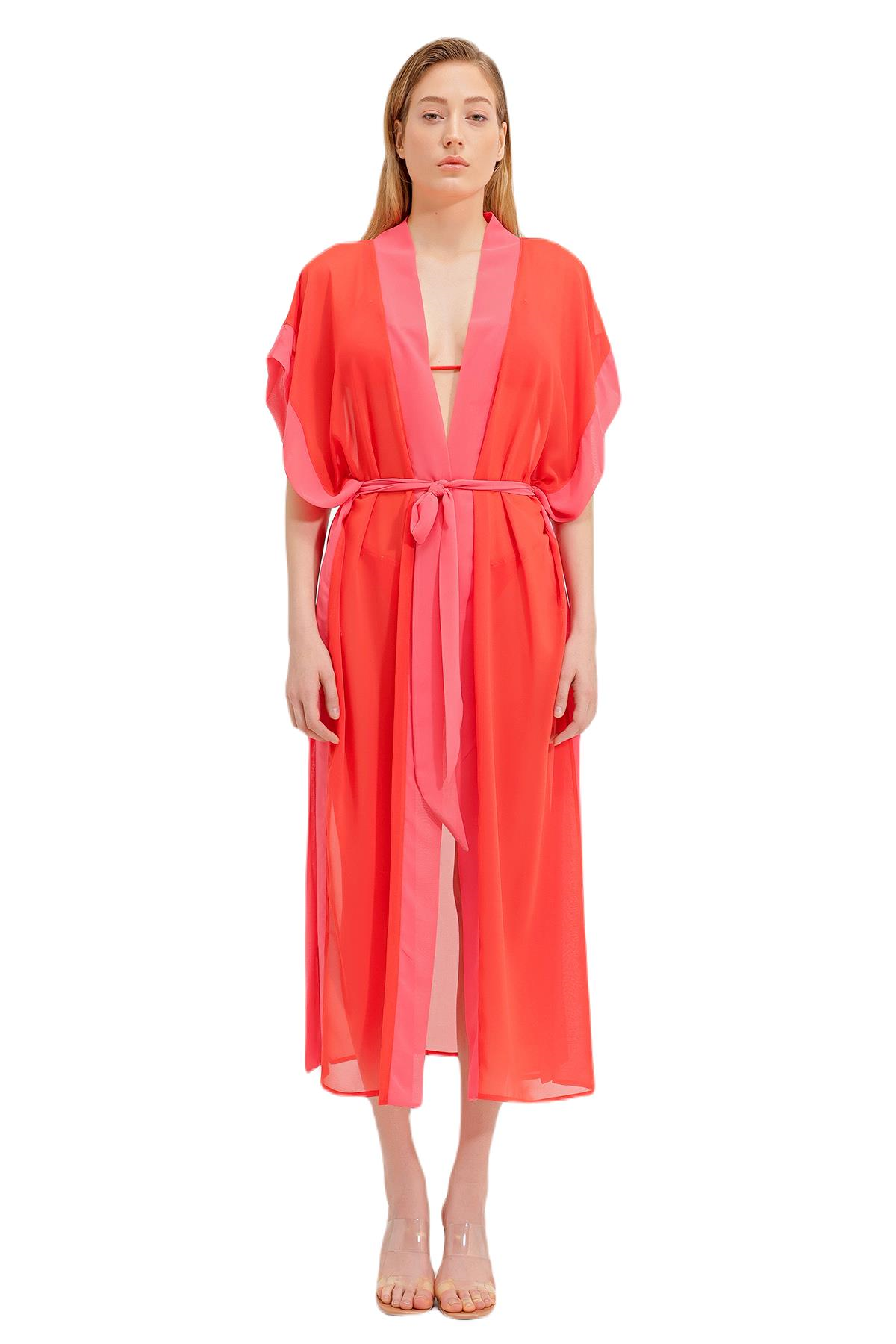 Zeki Şifon Turuncu Elbise 