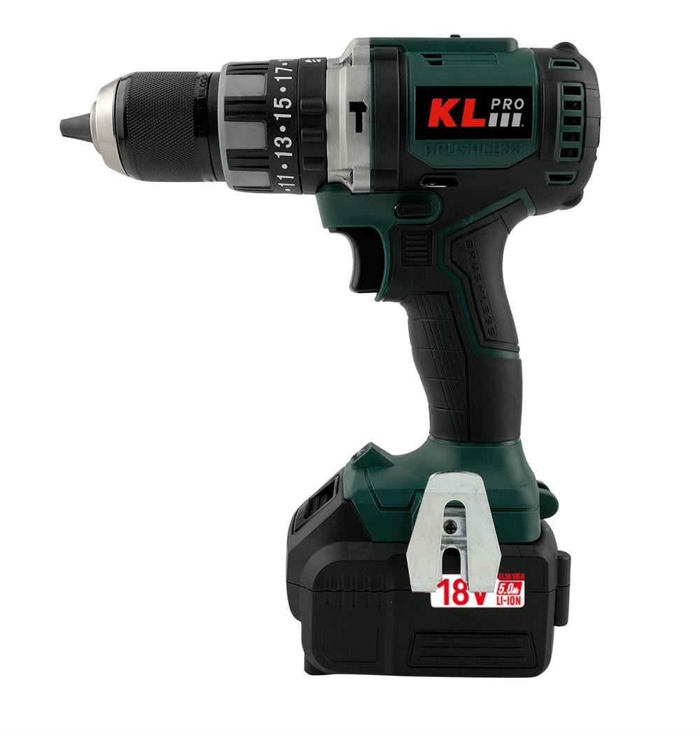 KLPro KLDM18BH-50 18Volt/5.0Ah Li-ion Çift Akülü Kömürsüz Profesyonel Darbeli Matkap