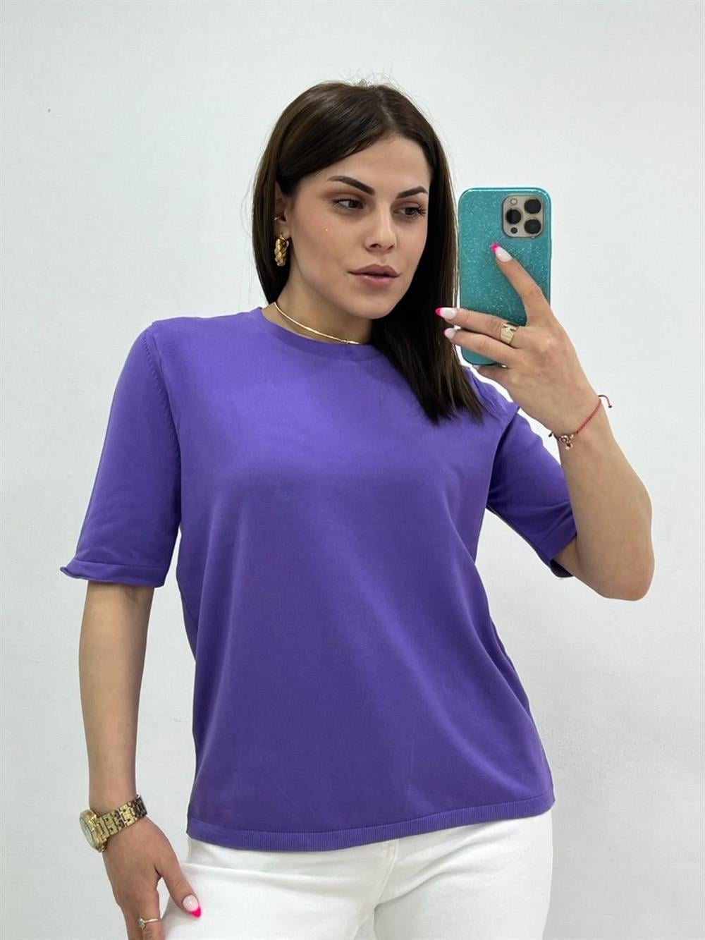 Bi̇si̇klet Yaka Tri̇ko Mor