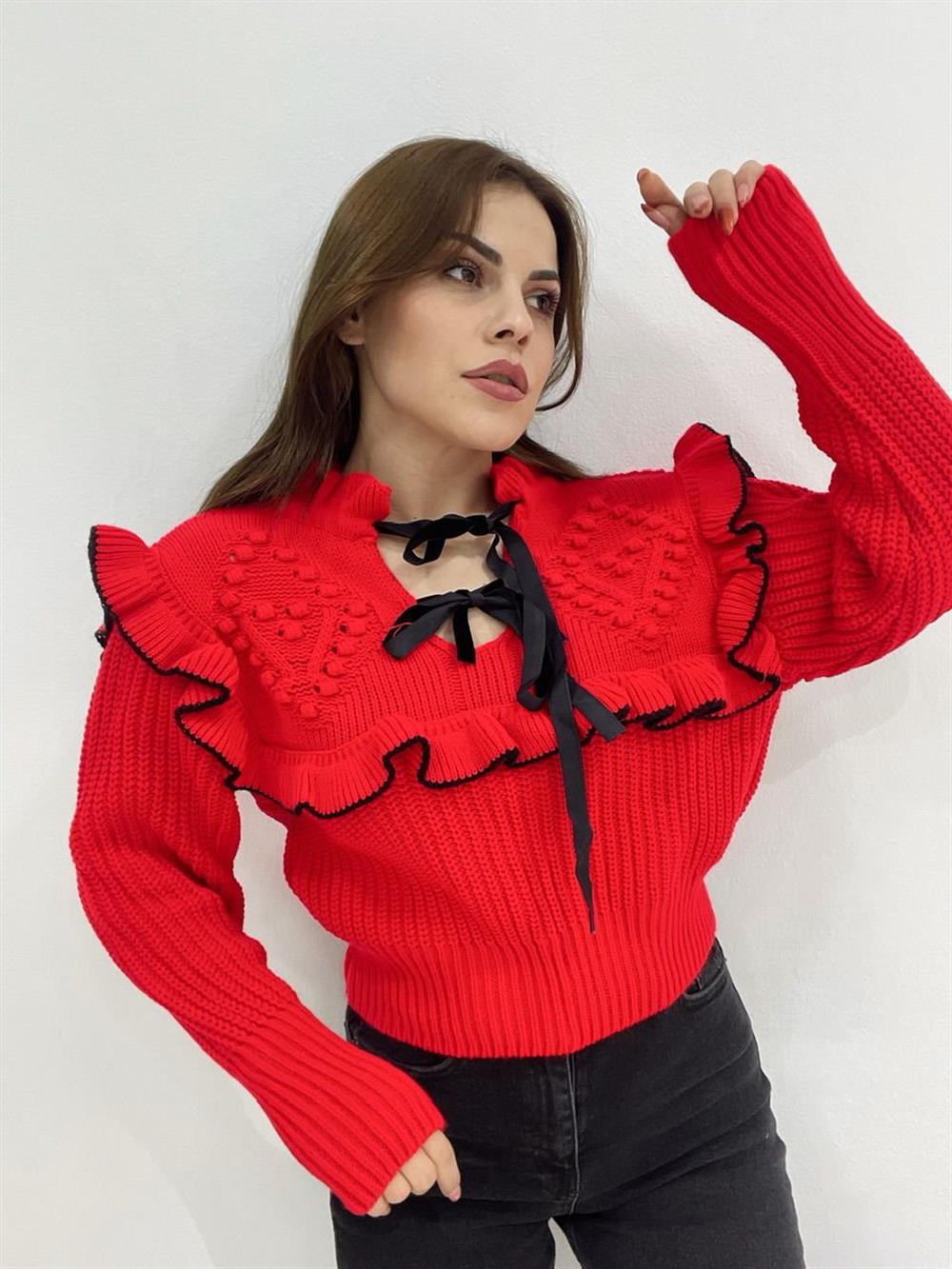 Kirmizi Bağlamali Kazak