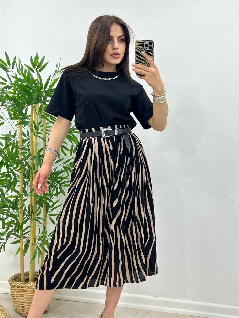 Zebra Desen Etek