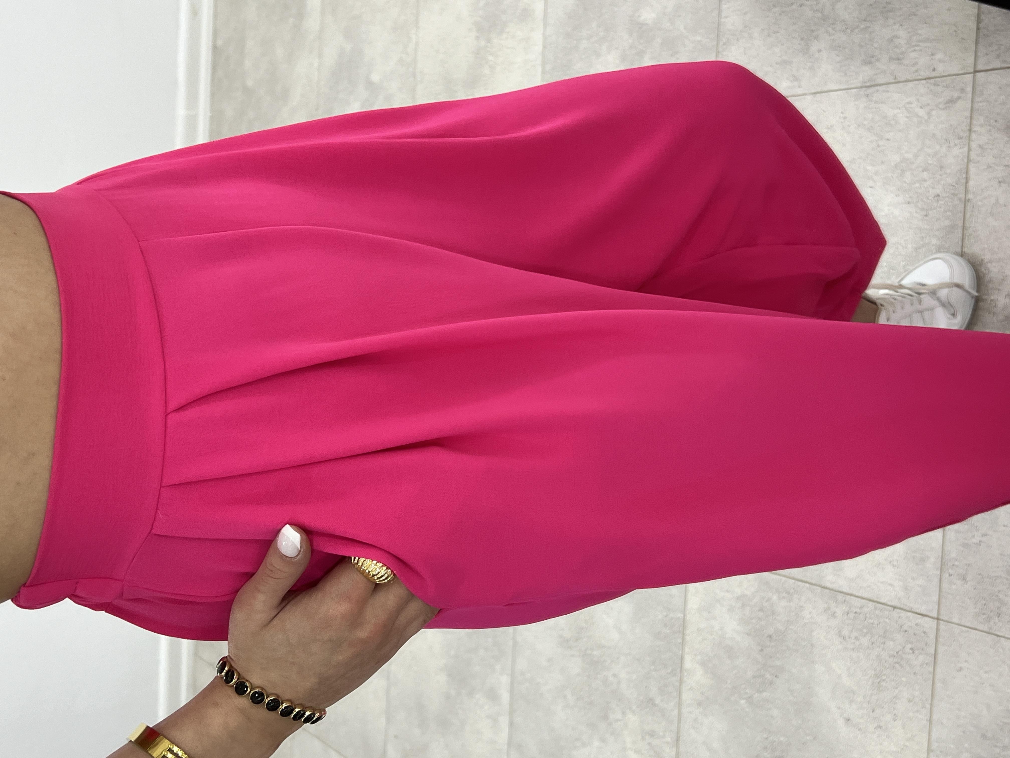 Ayrobi̇n Keten Şalvar Pantolon Pembe
