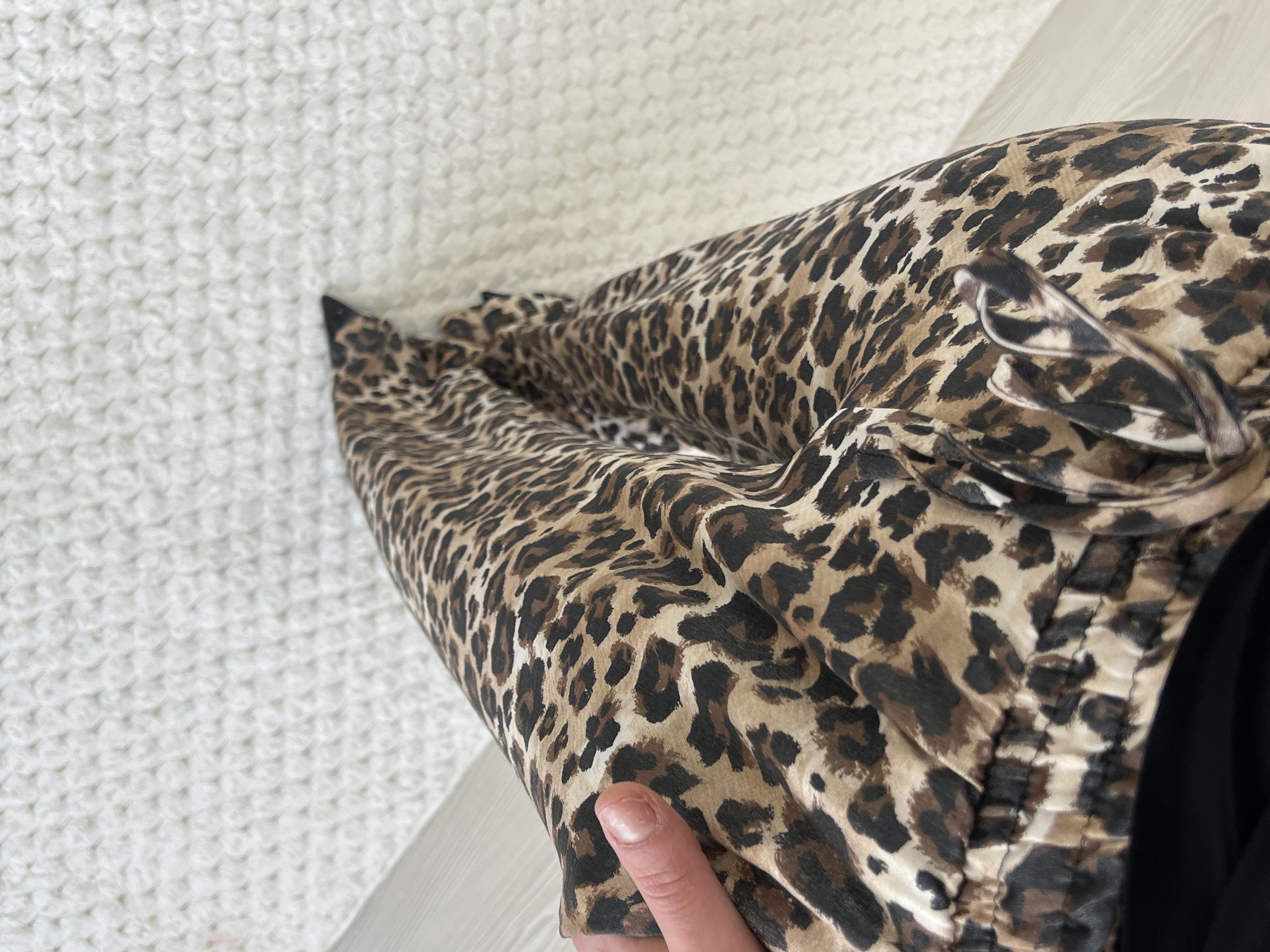 Bej Leopar Desenli̇ Pantolon