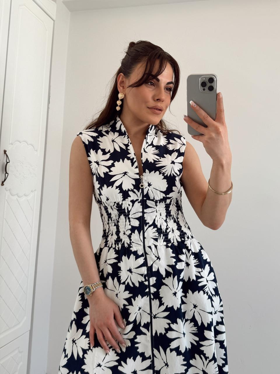 BELDEN LASTİKLİ KORSELİ ELBİSE