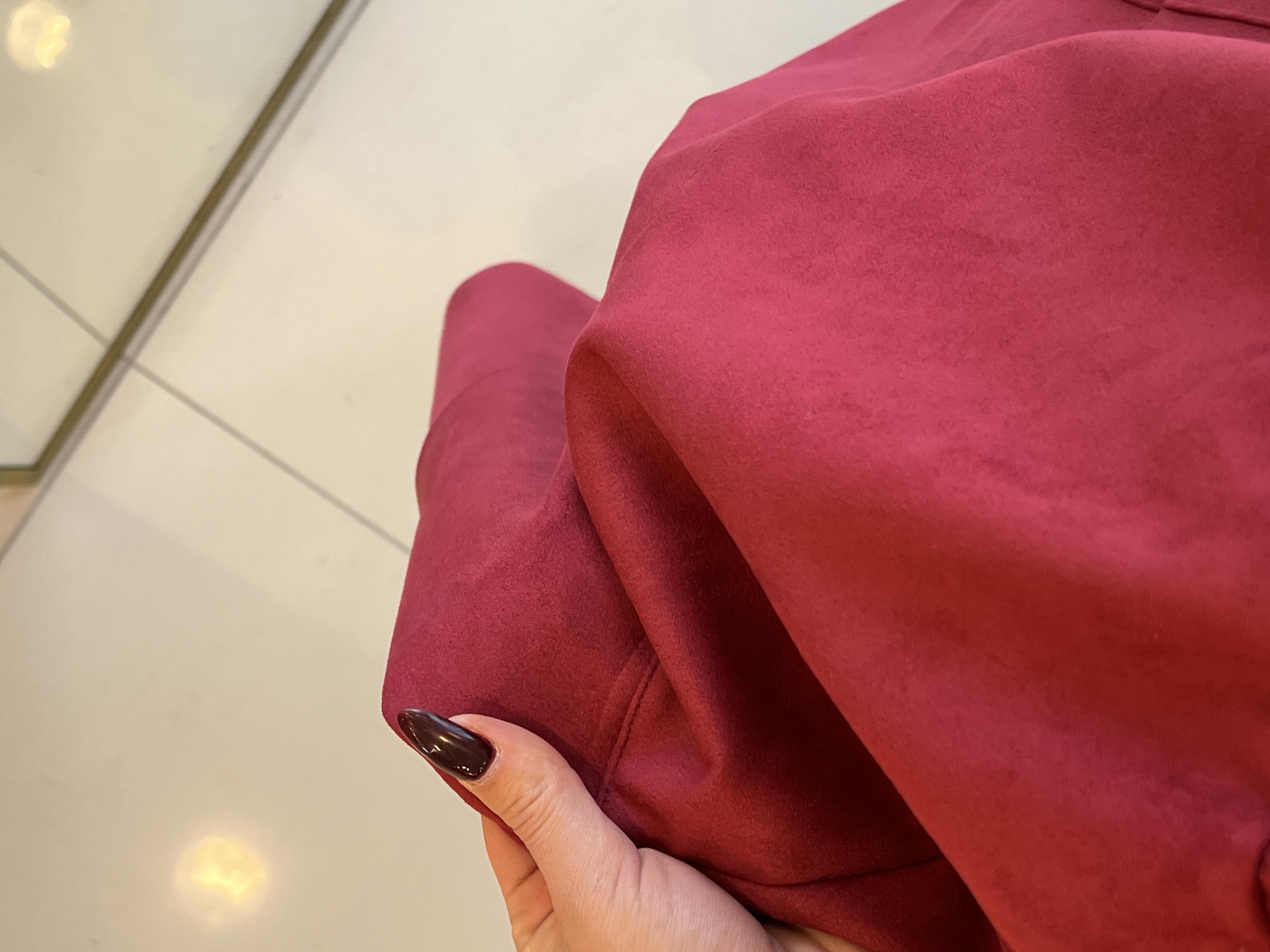 Beli̇ Lasti̇kli̇ Süet Etek Bordo