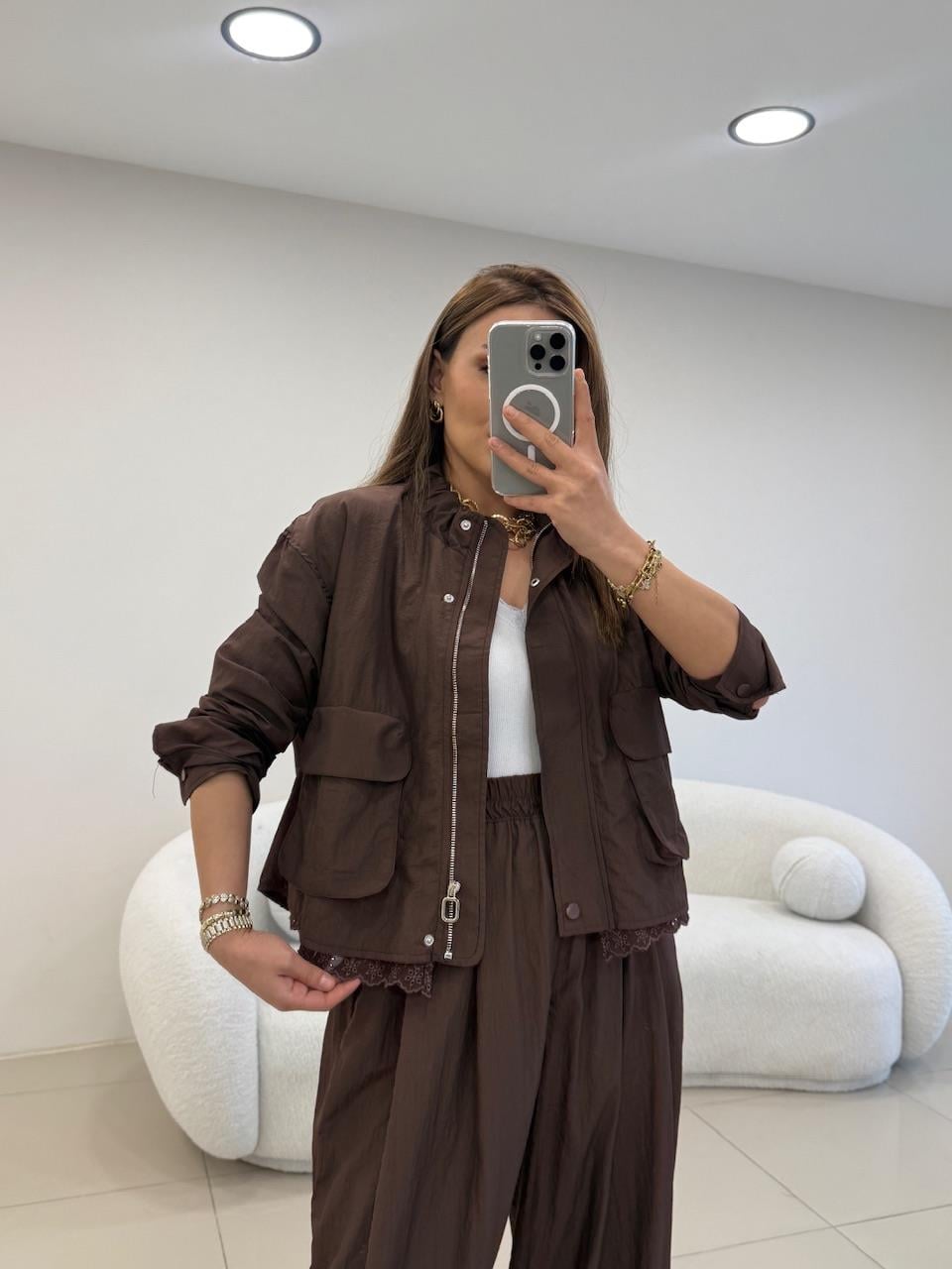 BRODELİ CEKET PANTOLON TAKIM  KAHVE