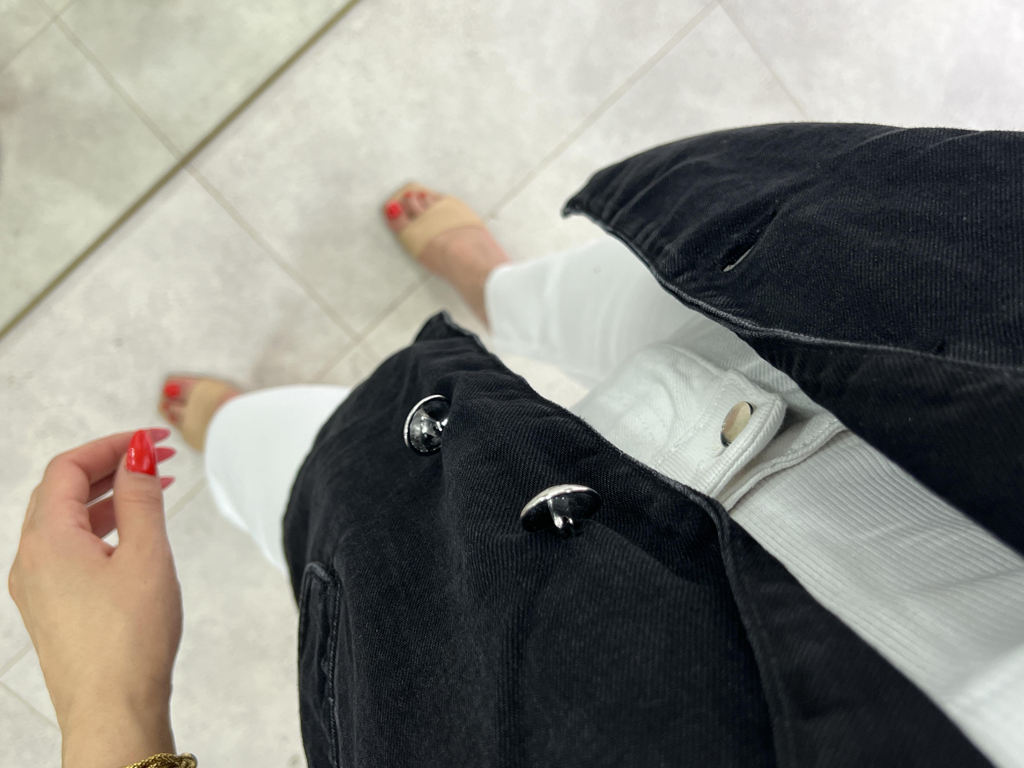 Broş Detayli Blazer Deni̇m Ceket Antrasi̇t