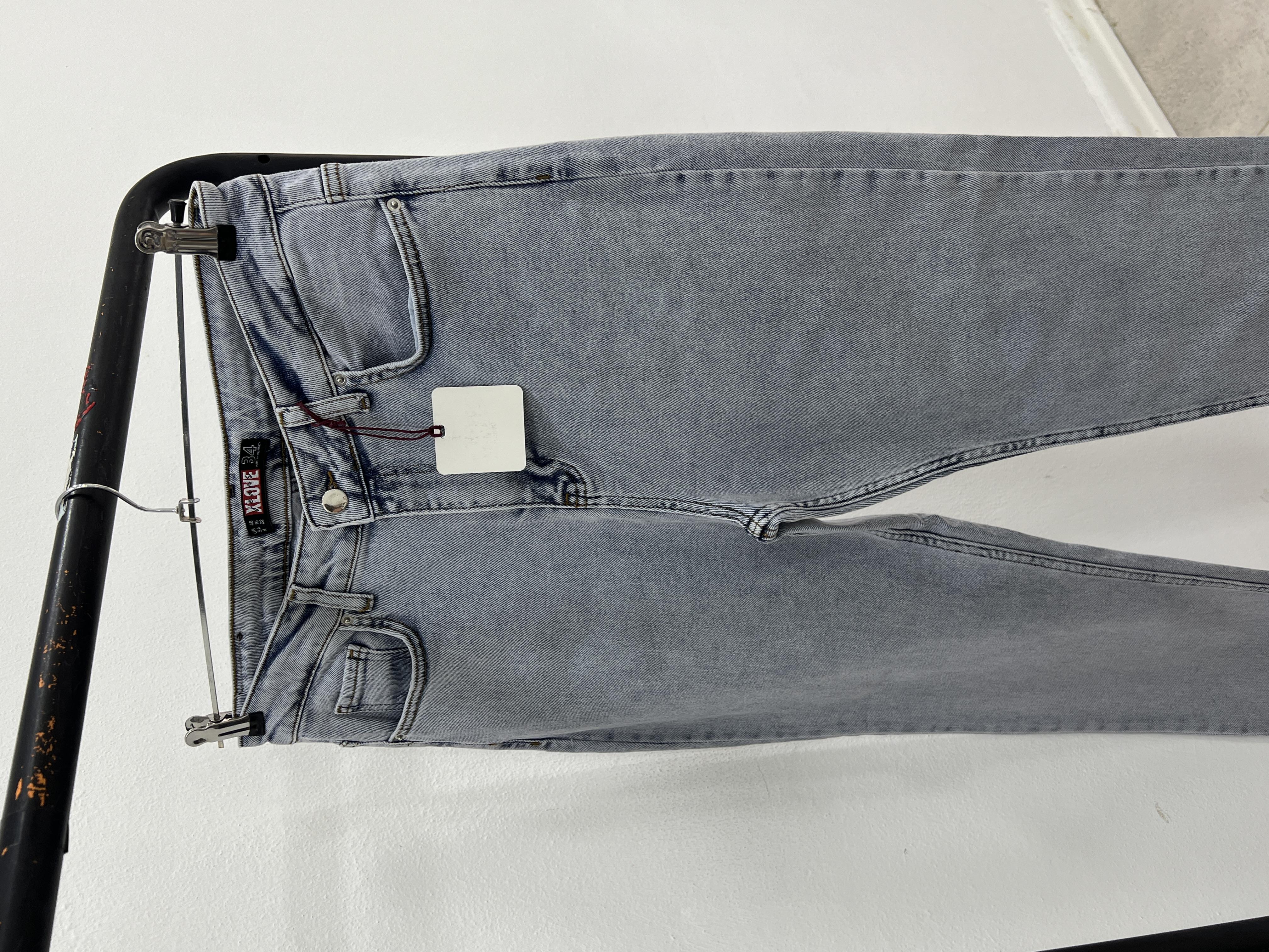 Buz Mavi̇ Battal Beden Likralı Mom Jean