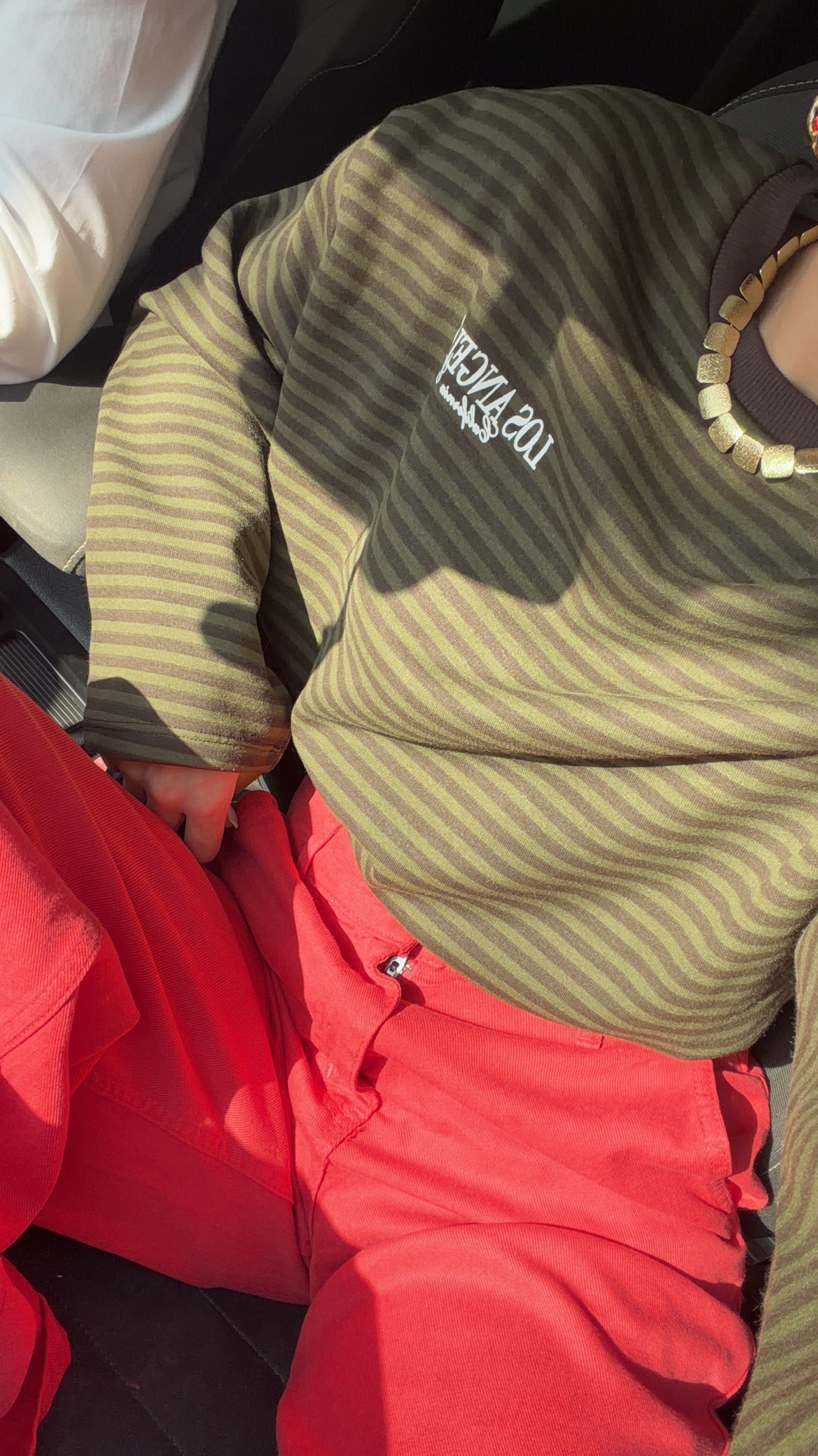 Çizgili Basic  Sweat Los 75 Kahve