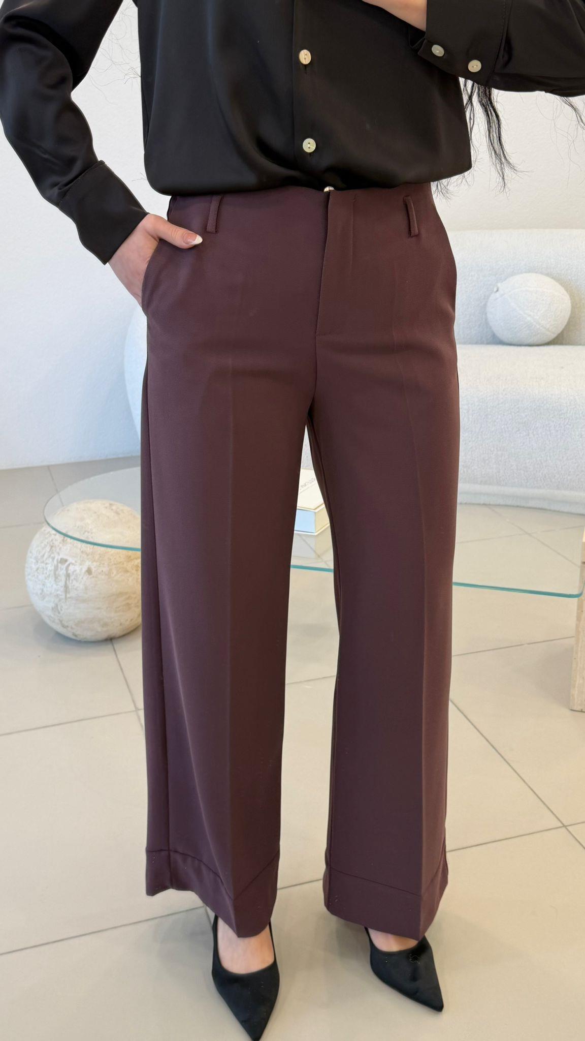DUBLE PAÇA  KUMAŞ PANTOLON MÜRDÜM