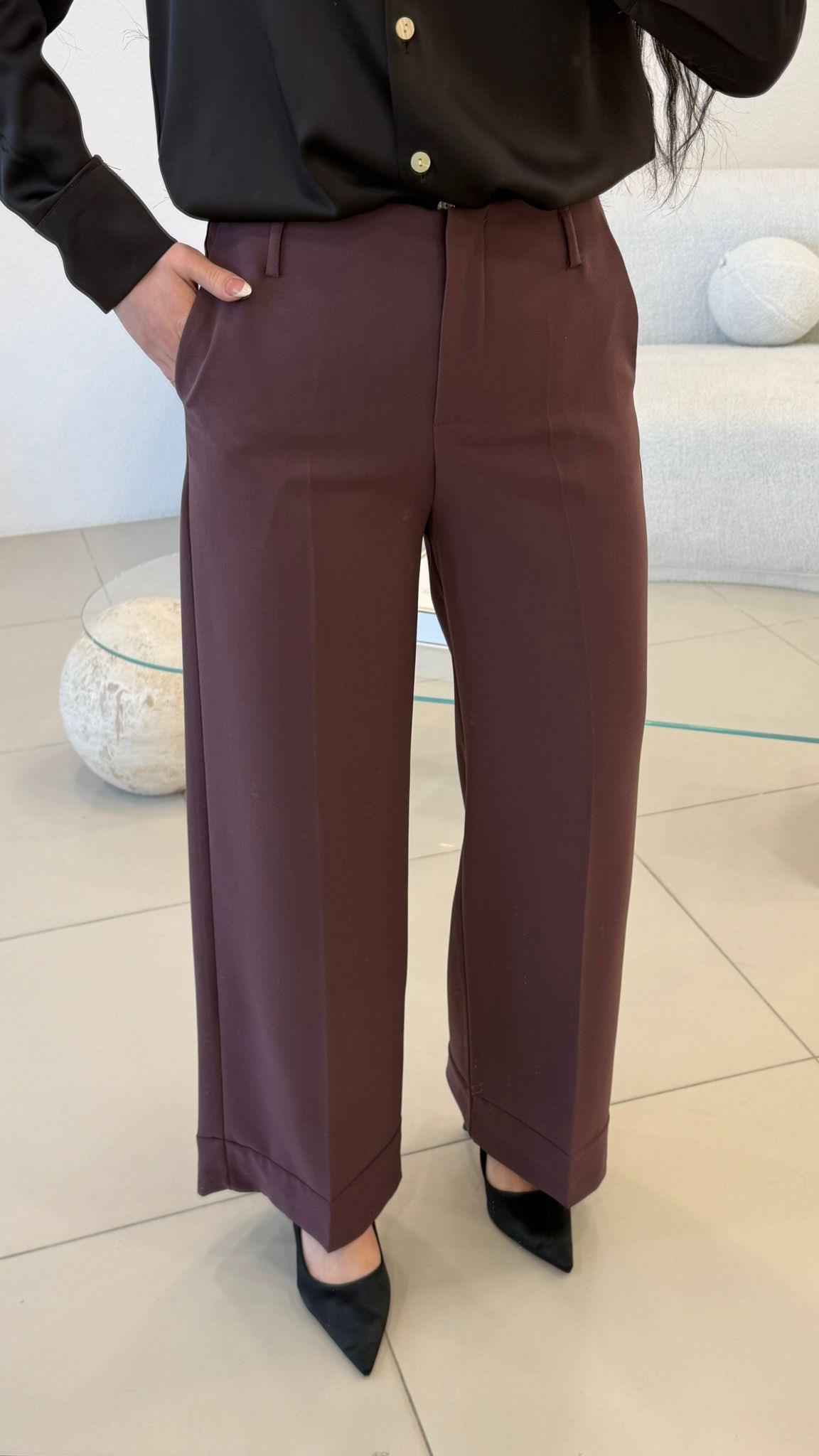 DUBLE PAÇA  KUMAŞ PANTOLON MÜRDÜM
