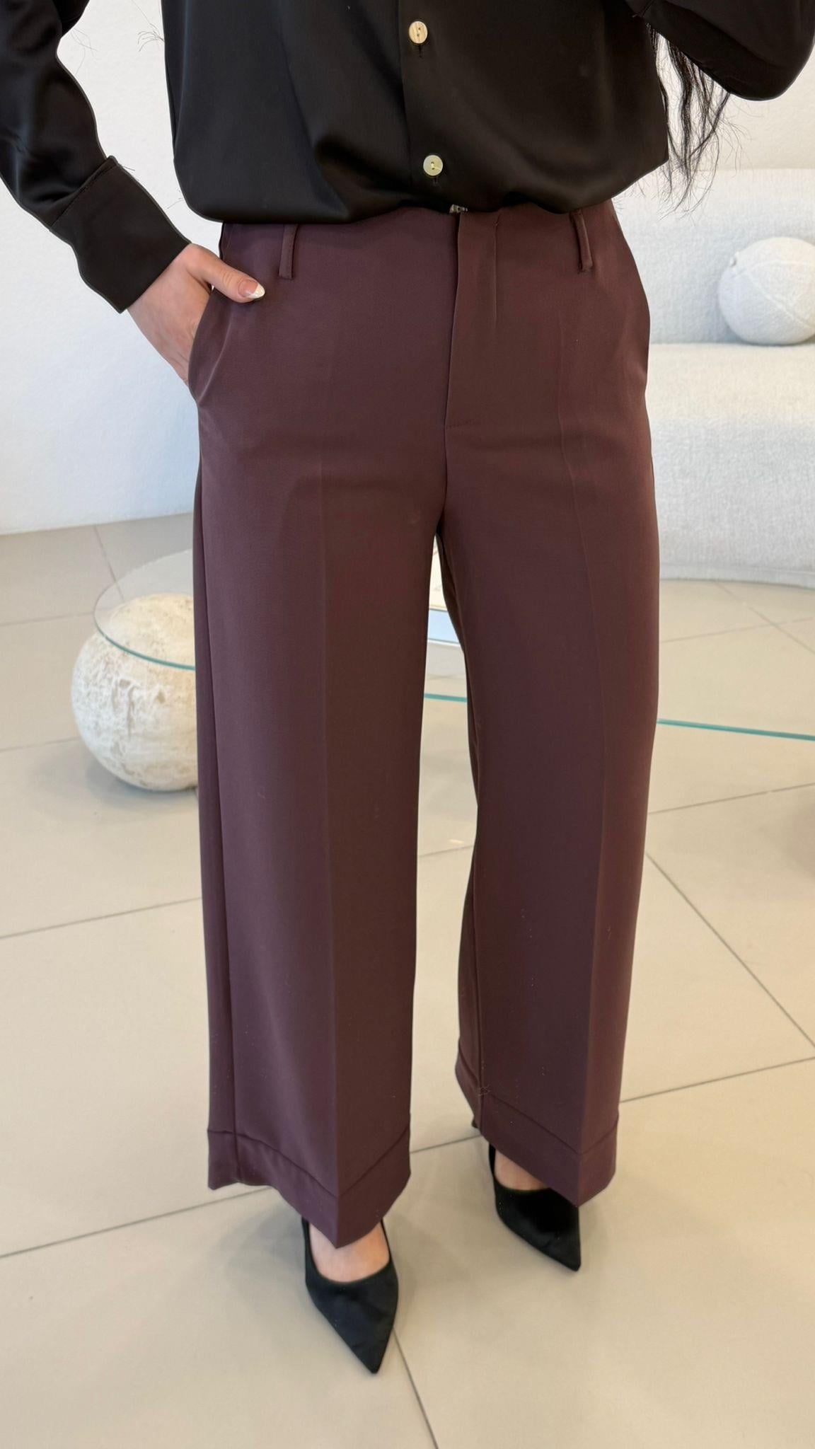 DUBLE PAÇA  KUMAŞ PANTOLON MÜRDÜM