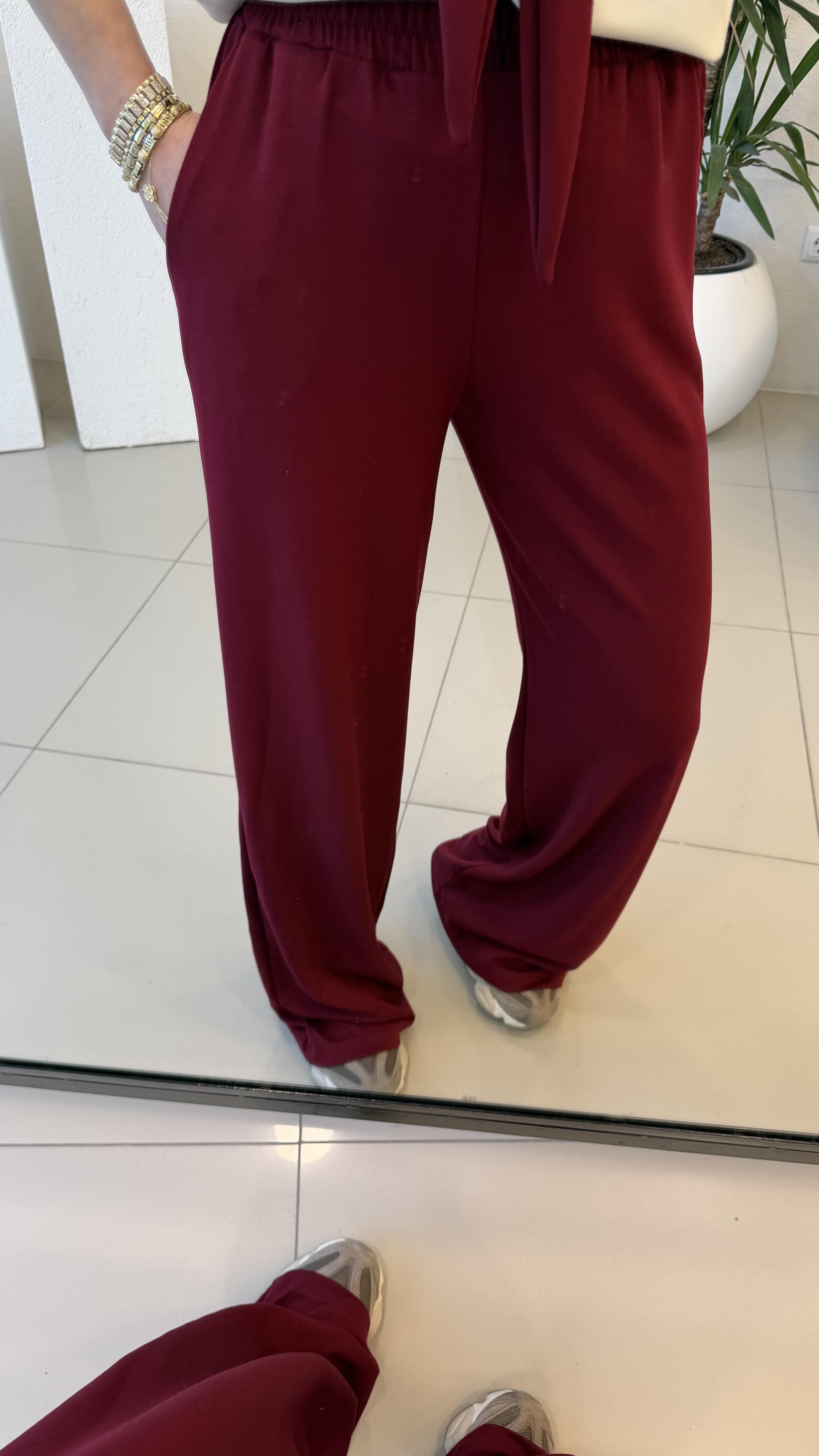 FULARLI MODAL İKİLİ TAKIM BORDO 