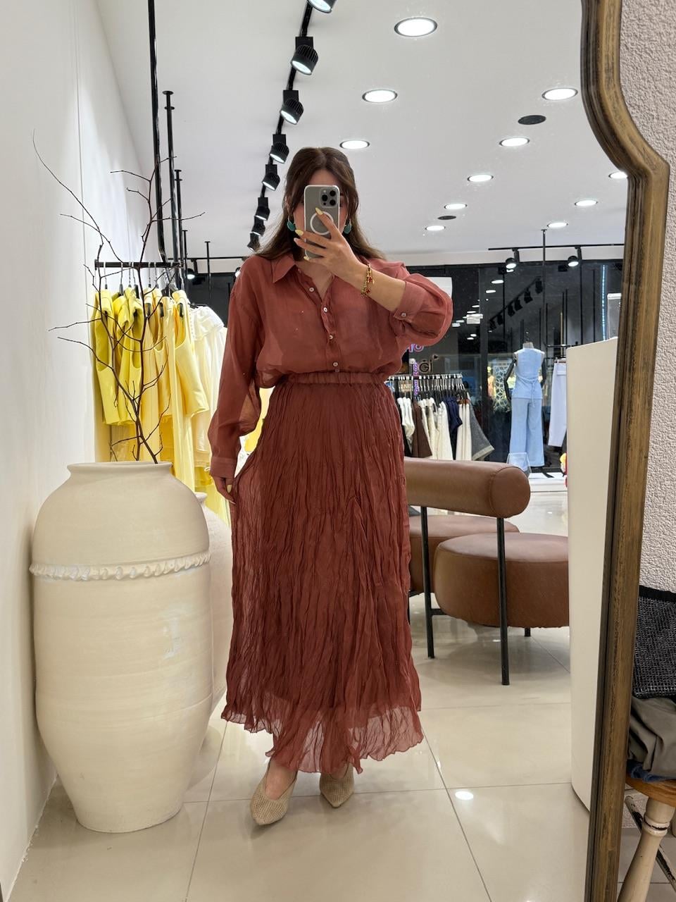 İÇİ ASTARLI TÜL ETEK MÜRDÜM