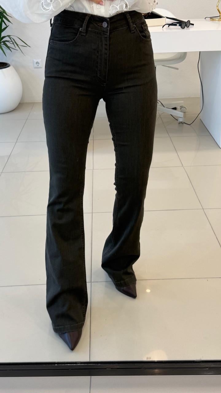 İspanyol Paça Toparlayici Pantolon HAKİ 