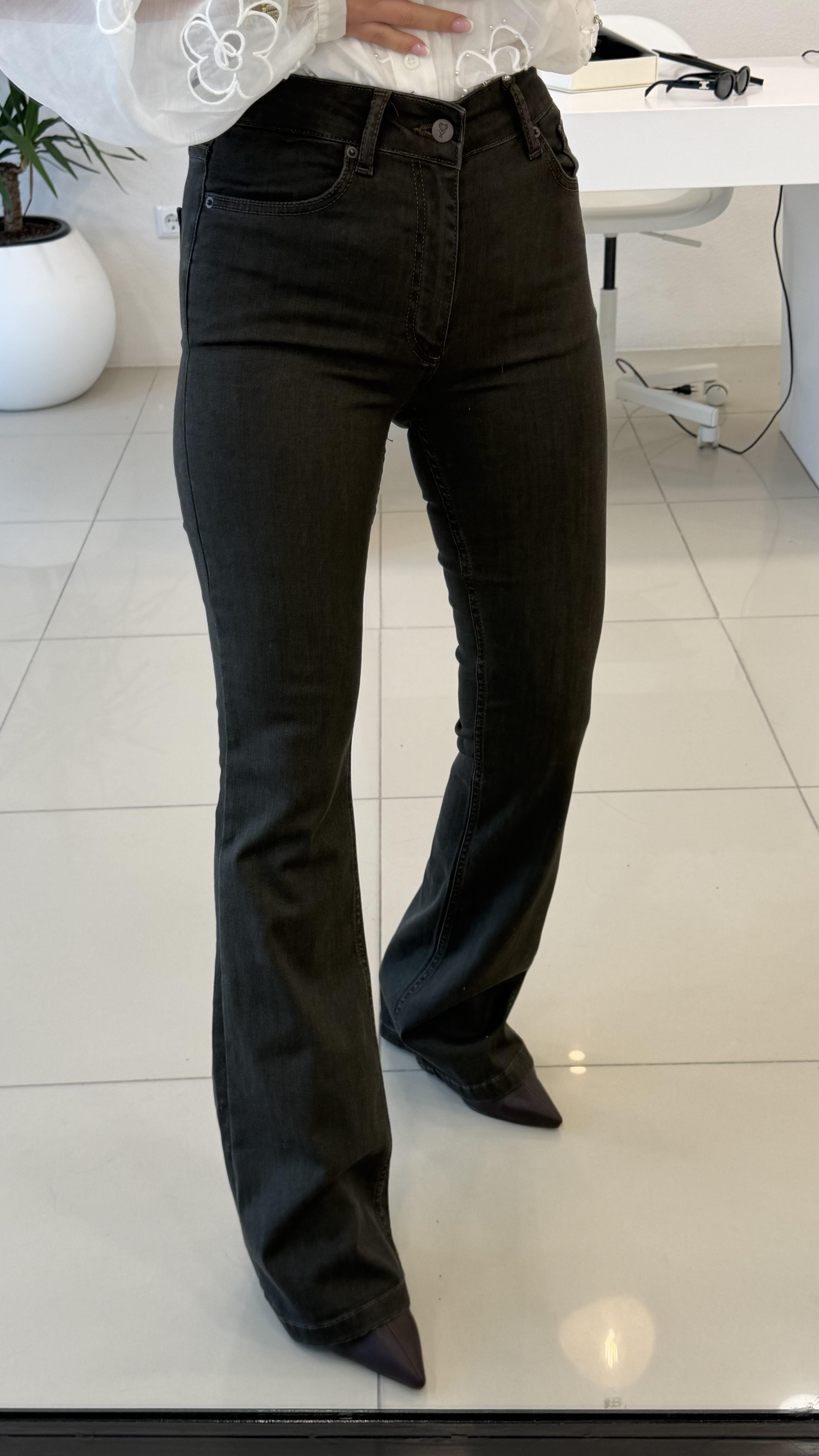 İspanyol Paça Toparlayici Pantolon HAKİ 