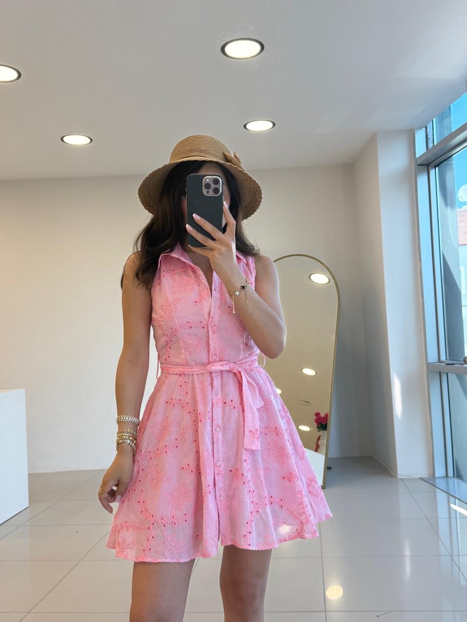 KOLSUZ FİSTO ELBİSE PEMBE