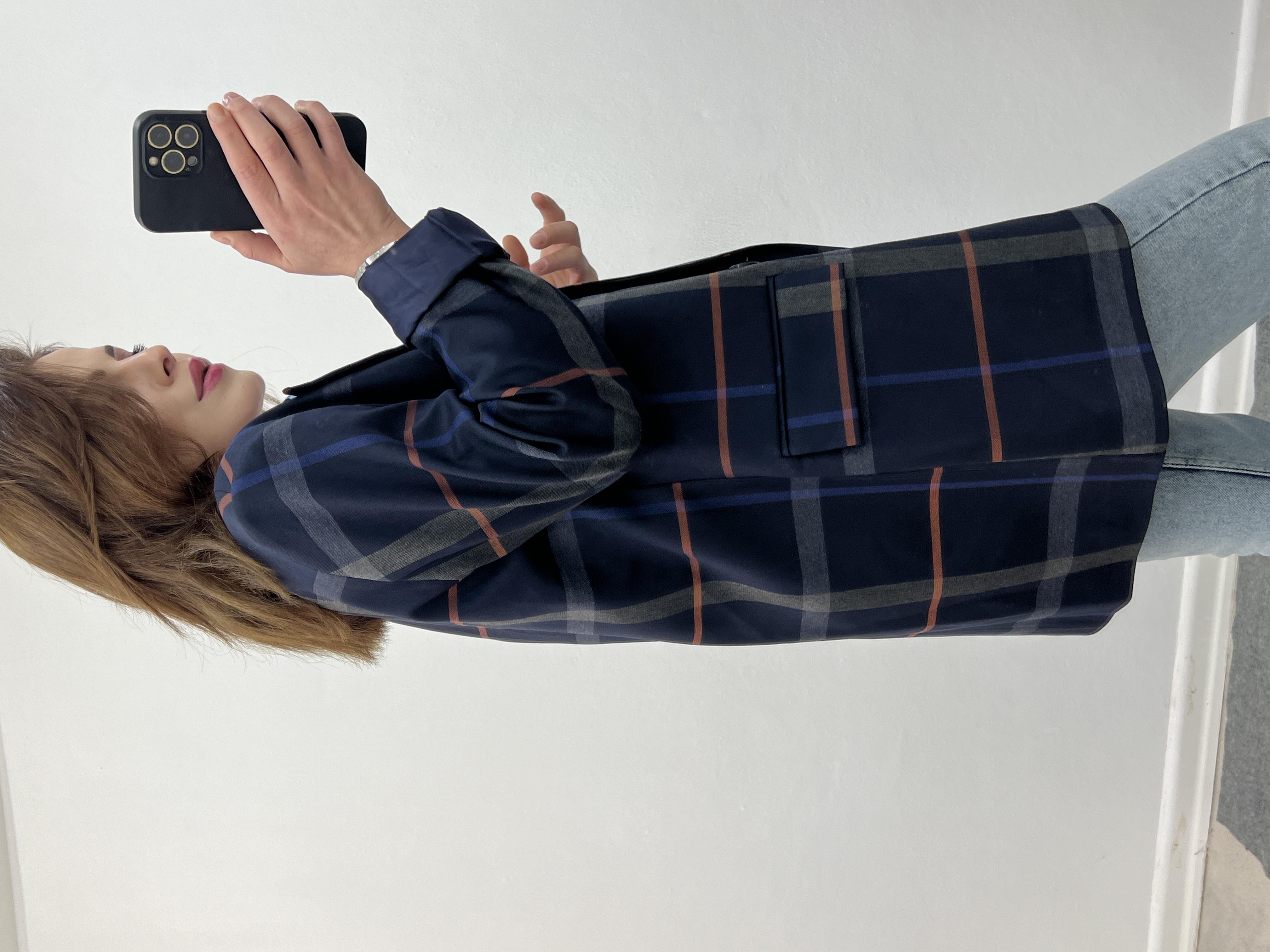 Laci̇vert Çi̇zgi̇li̇ Blazer