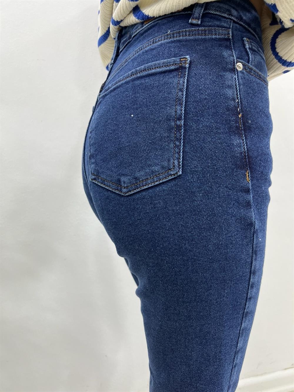 Laci̇vert Likralı Mom Jean