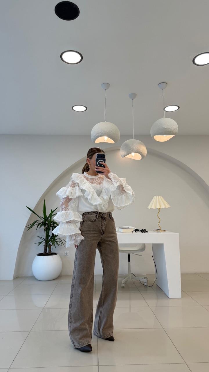 LİKRASIZ KAHVE BOL PAÇA JEAN