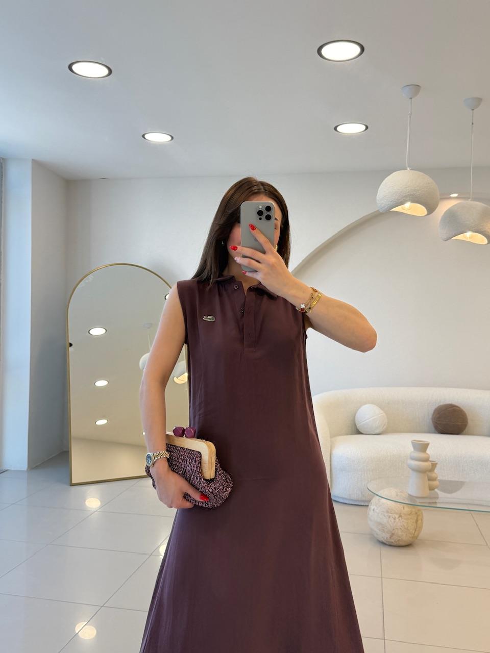 KOLSUZ ELBİSE BORDO