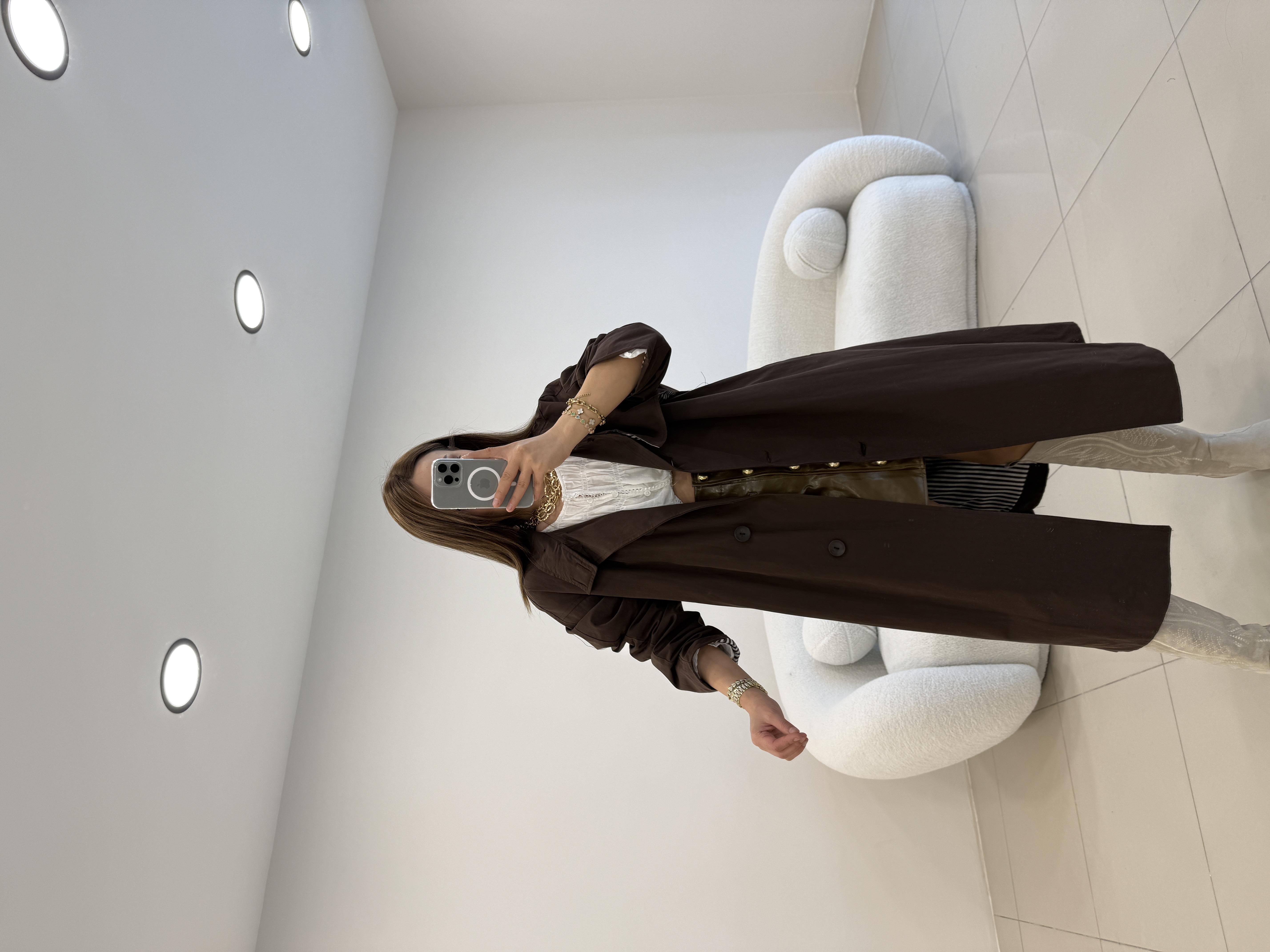 OVERSİZE YAĞMURLUK TRENÇ KAHVE