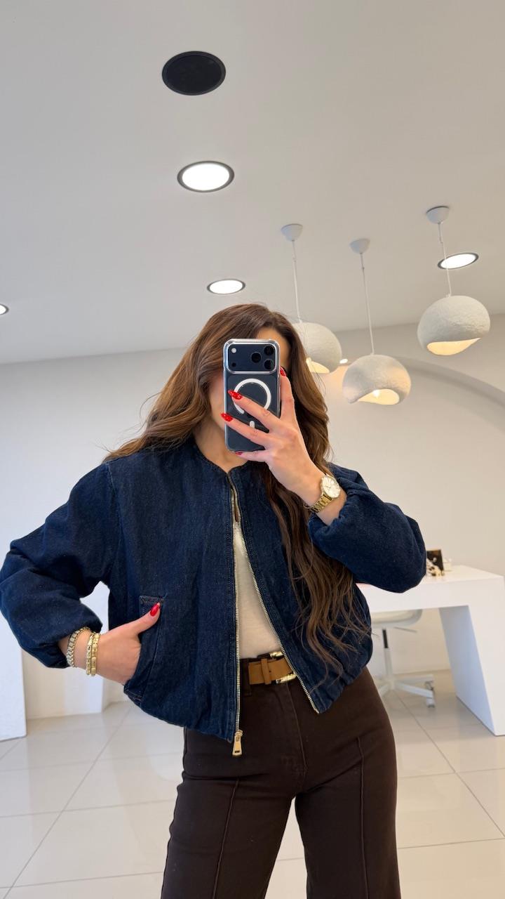 ÖZEL SERİ DENİM BOMBER LACİVERT