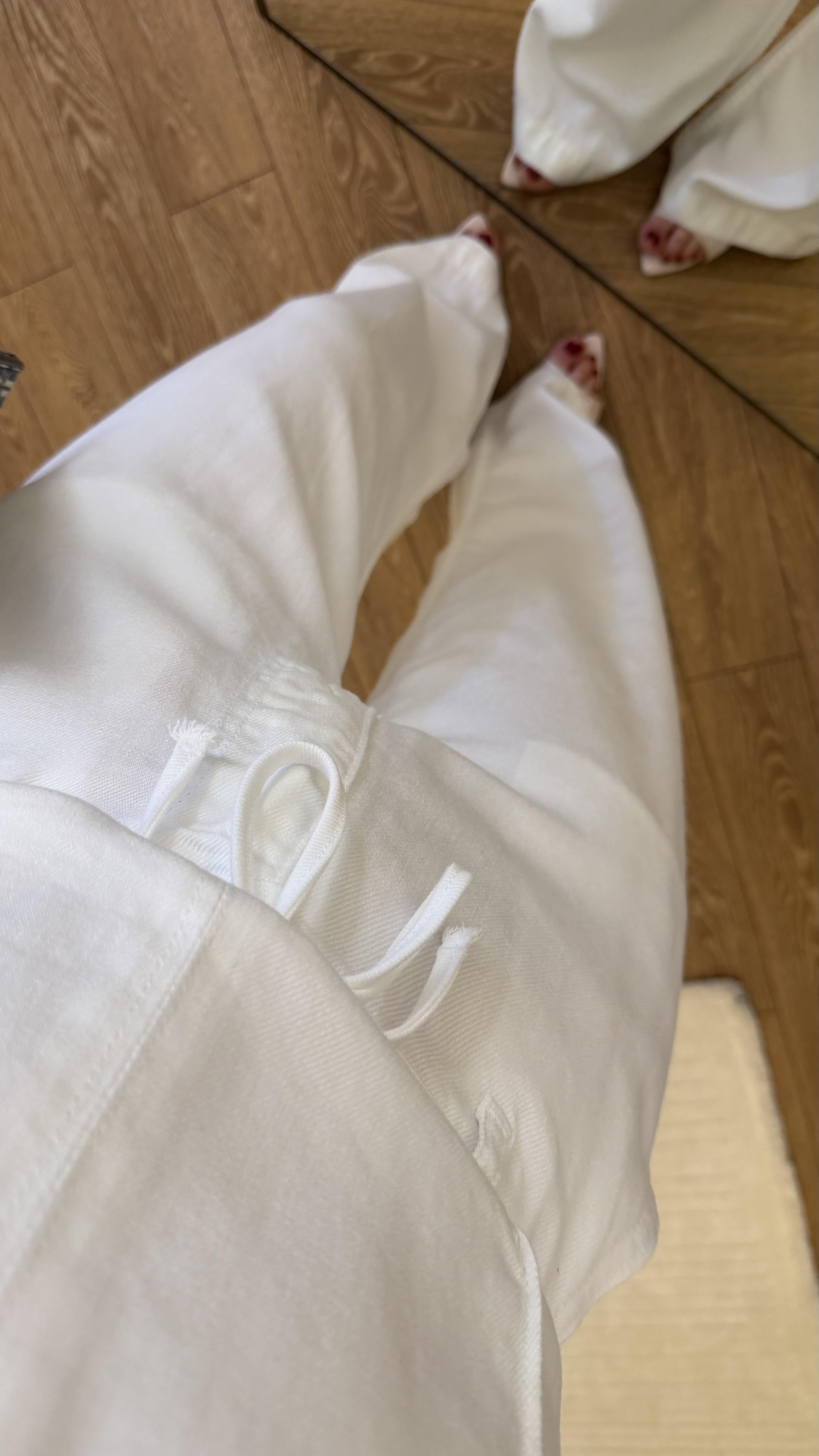 Pamuk Kumaş İkili Beyaz Takım