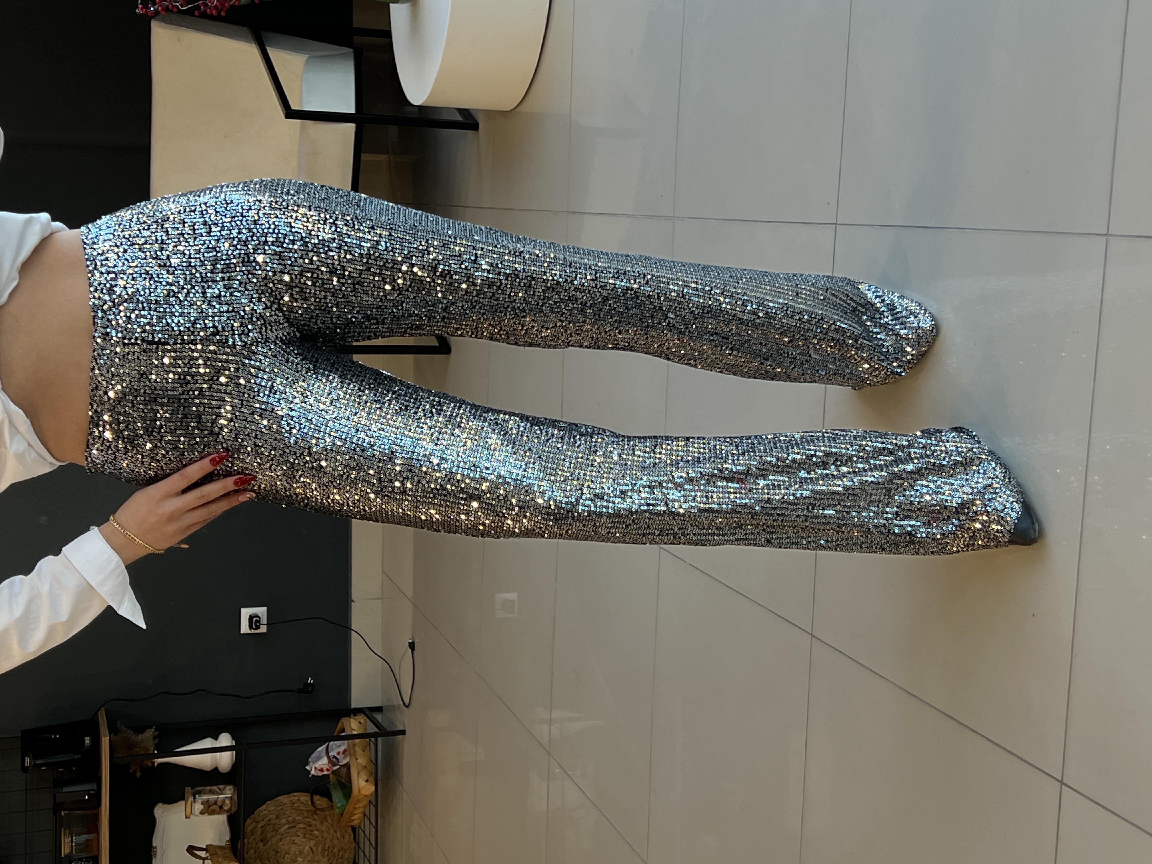 Payetli̇ Bol Paça Pantolon