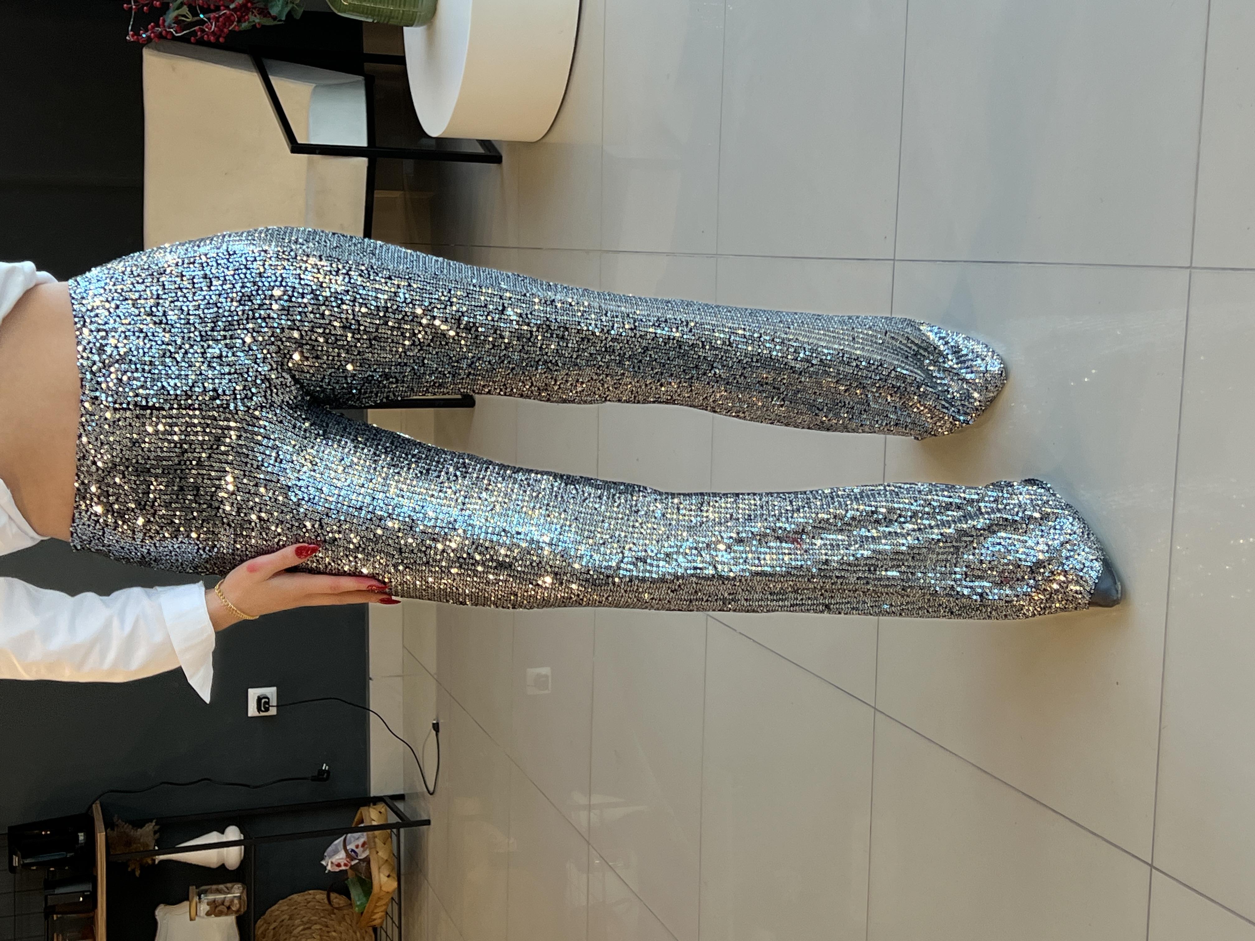 Payetli̇ Bol Paça Pantolon