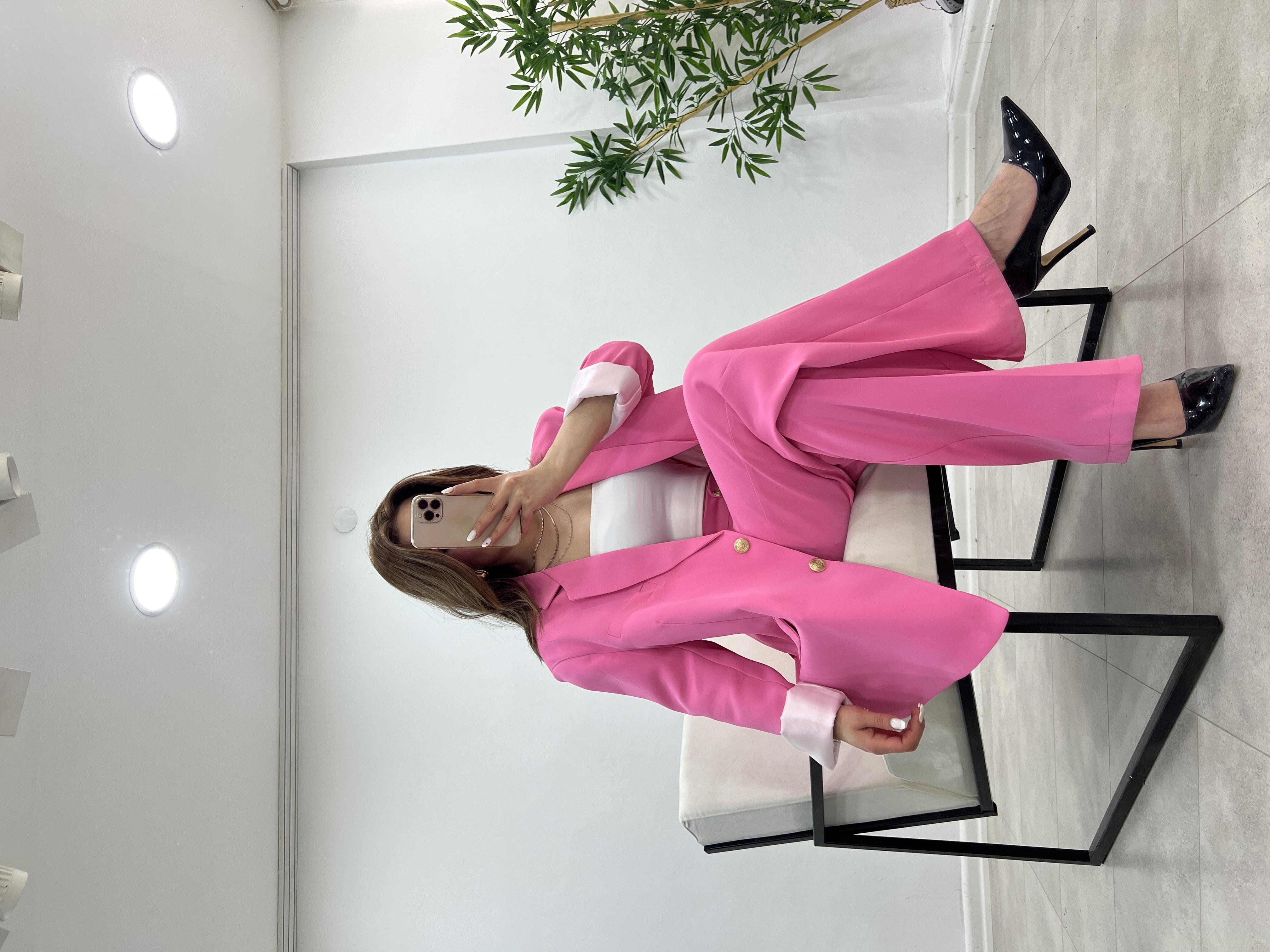Pembe Gold Düğmeli̇ Takim