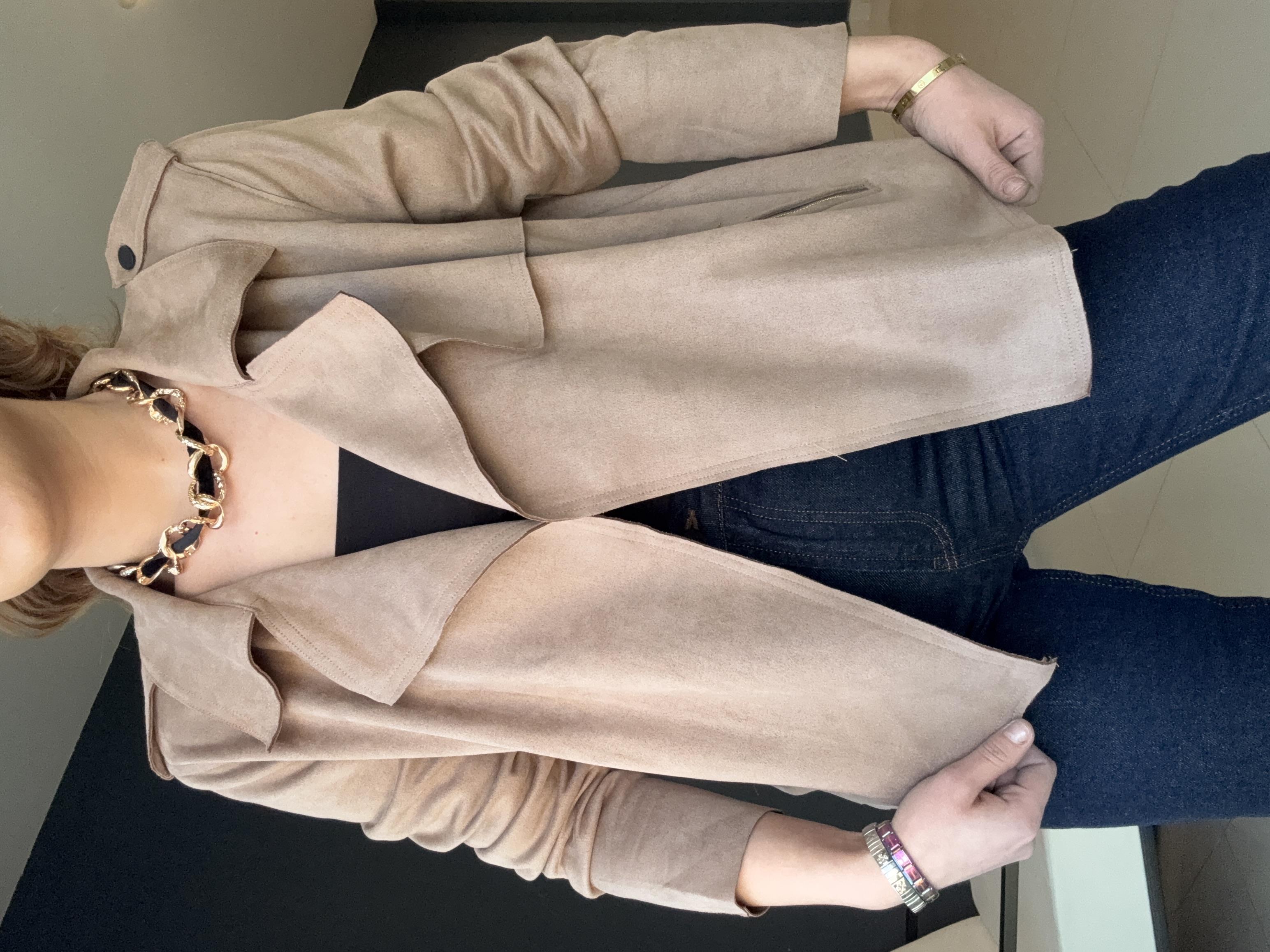 Premi̇um Astarsiz Süet Ceket Camel